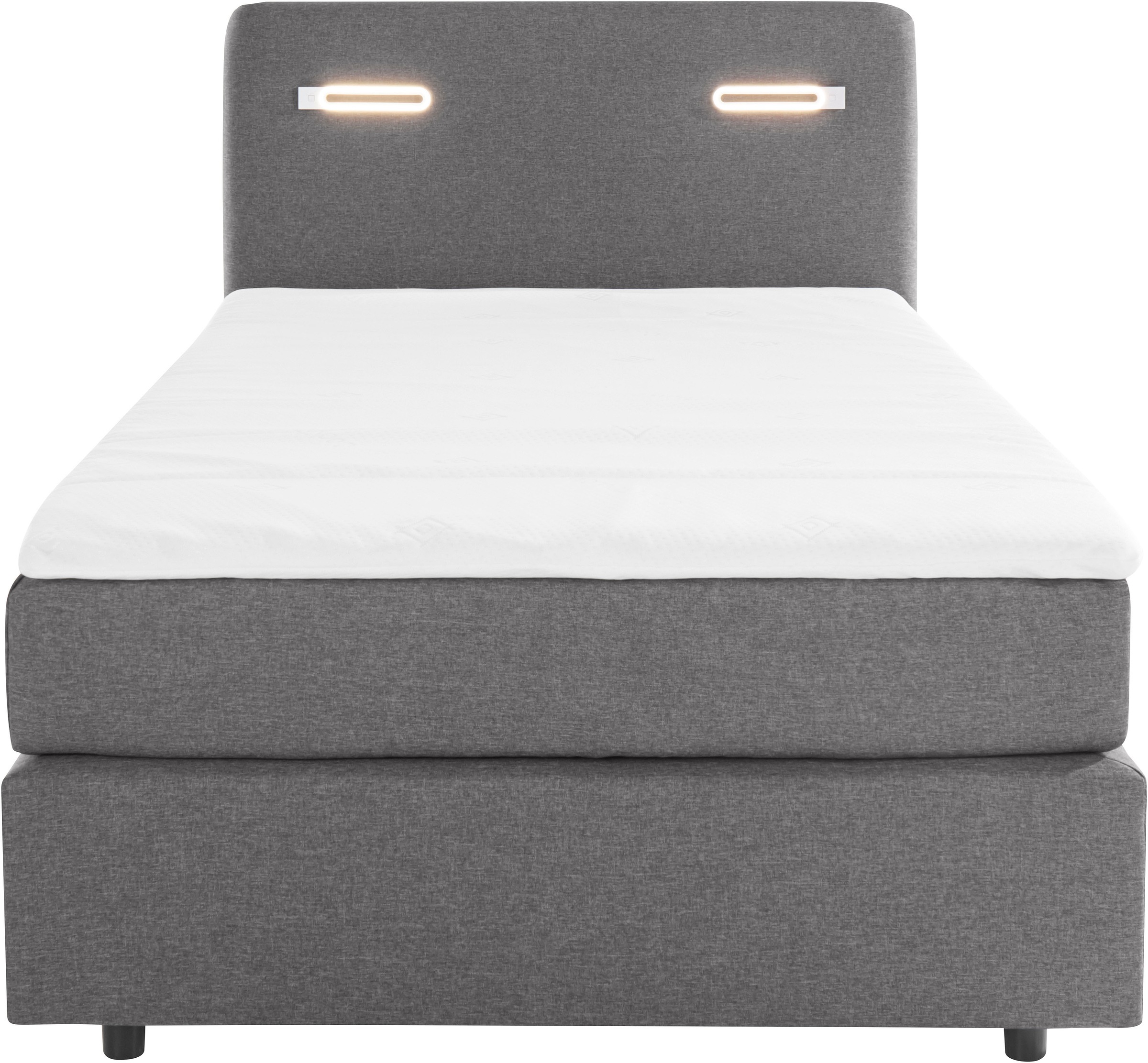 INOSIGN Boxbett »Luan«, Schubkästen, LED-Beleuchtung und Topper, in Breite 120 cm und 180 cm