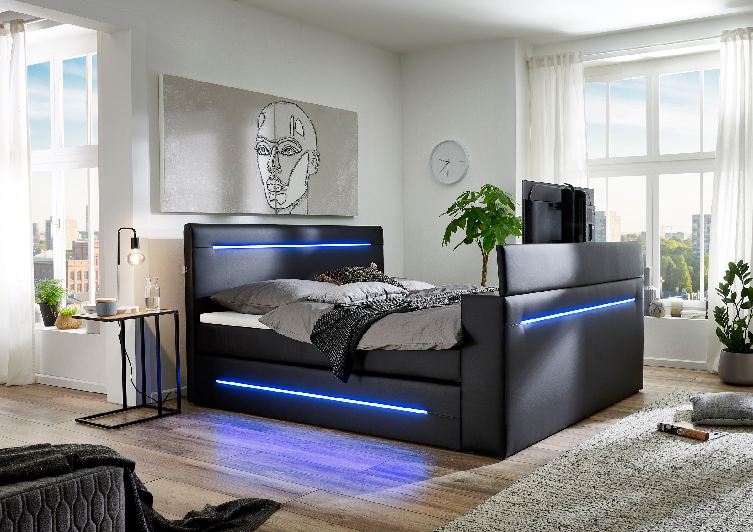 meise.möbel Boxspringbett »Jupiter«, mit TV-Lift, LED-Beleuchtung, USB-Anschluss und... kaufen