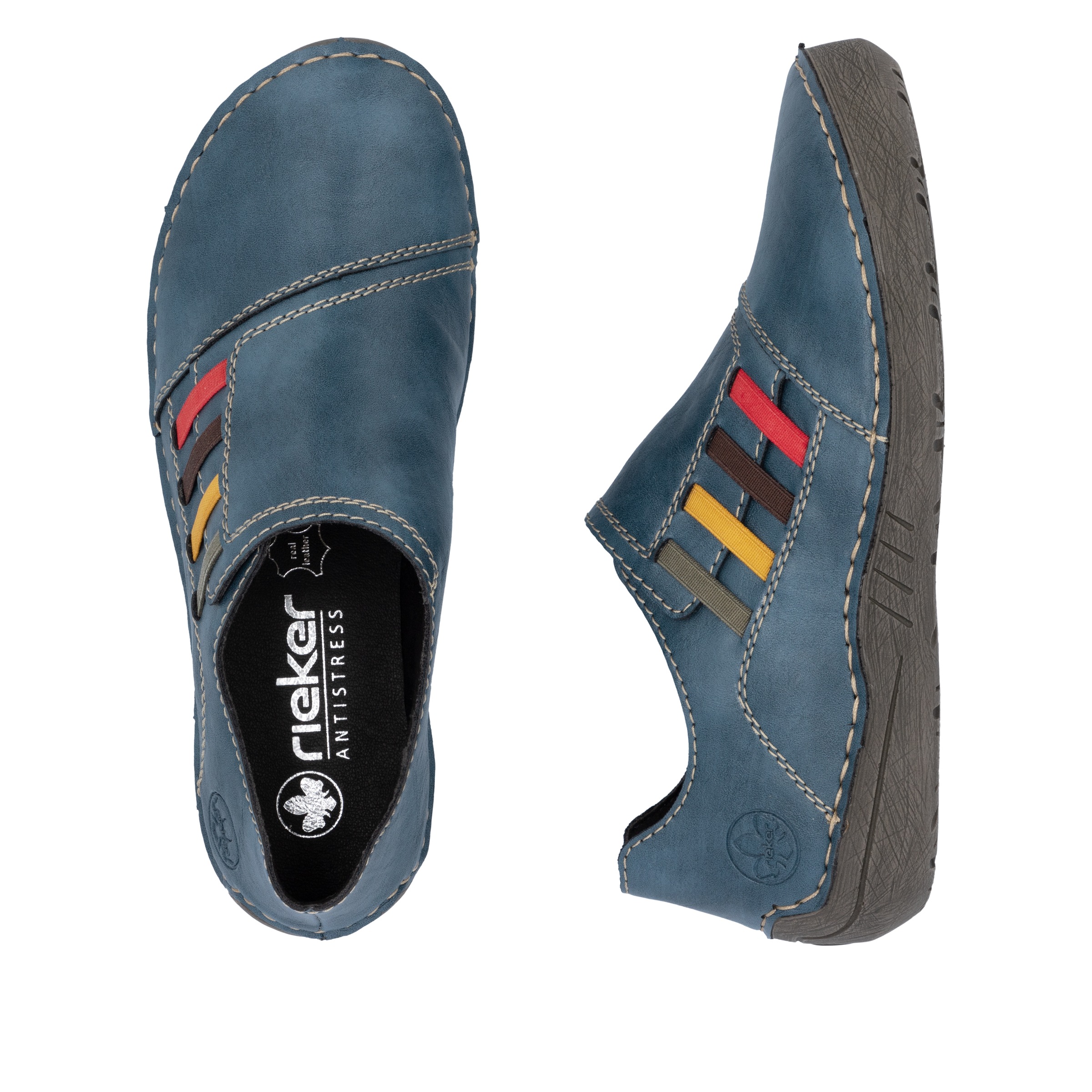 Rieker Slipper, Schlupfschuh, Slip-on Sneaker, Halbschuh mit weicher Innensohle