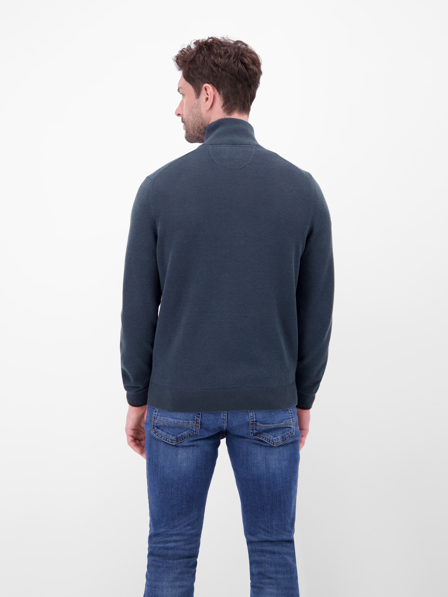 LERROS Strickjacke mit Reißverschluss und Stehkragen