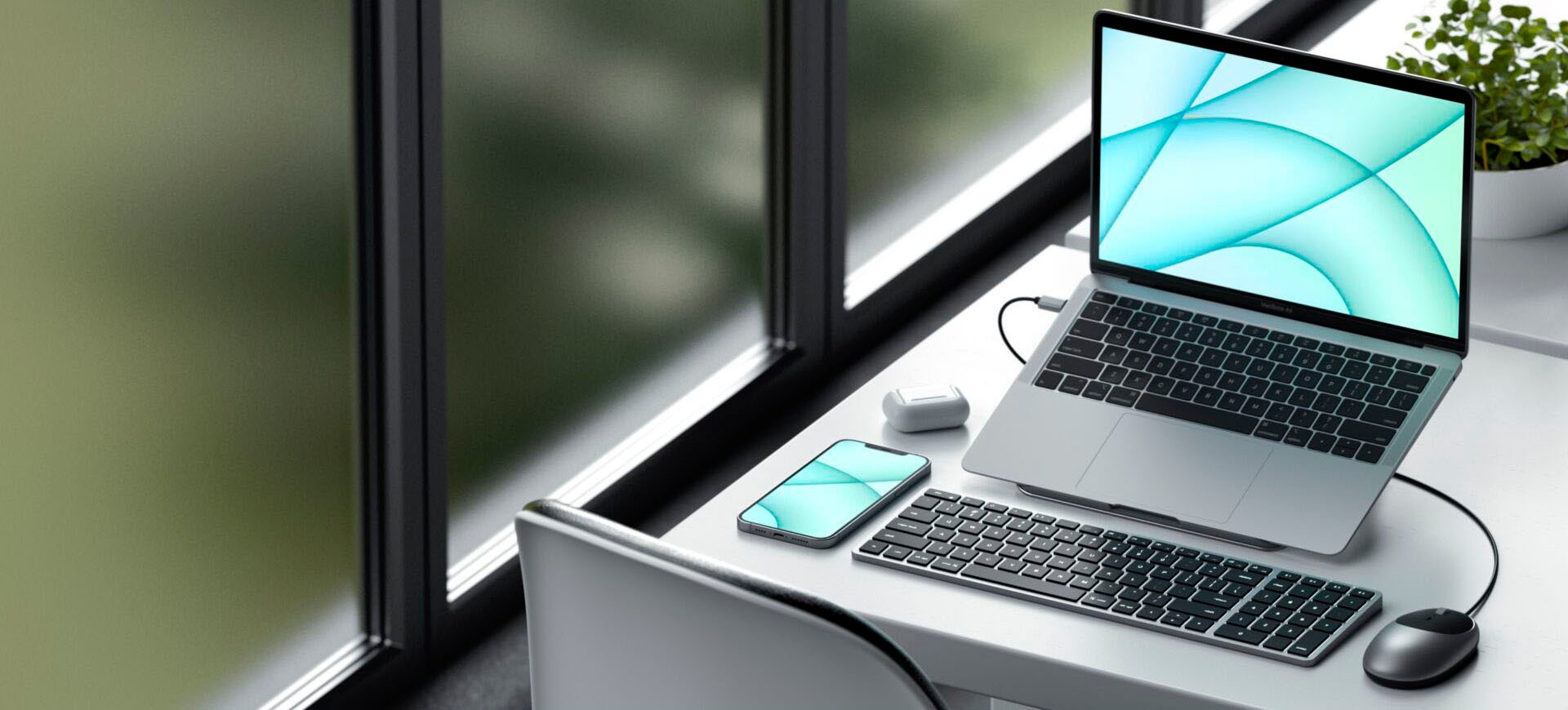 Satechi Tastatur »Slim X3 Bluetooth Keyboard-DE (German)«, (Funktionstasten-Multimedia-Tasten-USB-Anschluss-Ziffernblock)