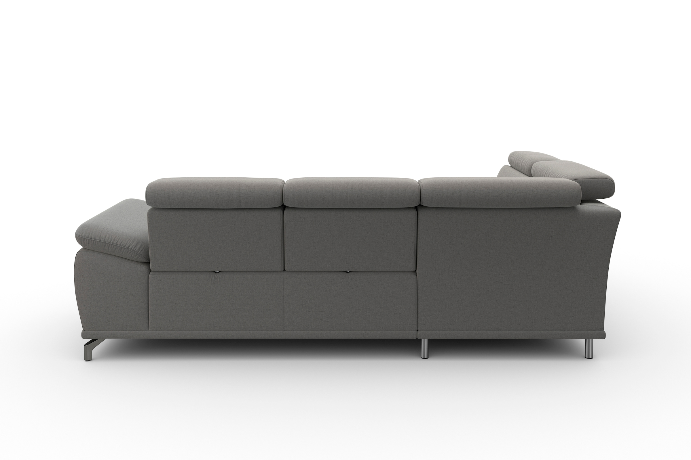 sit&more Ecksofa »Cabrio L-Form, mit Sitztiefenverstellung, Arm- und Kopfteilverstellung«, 3 Nierenkissen, Federkern, optional Bettfunktion und Stauraum