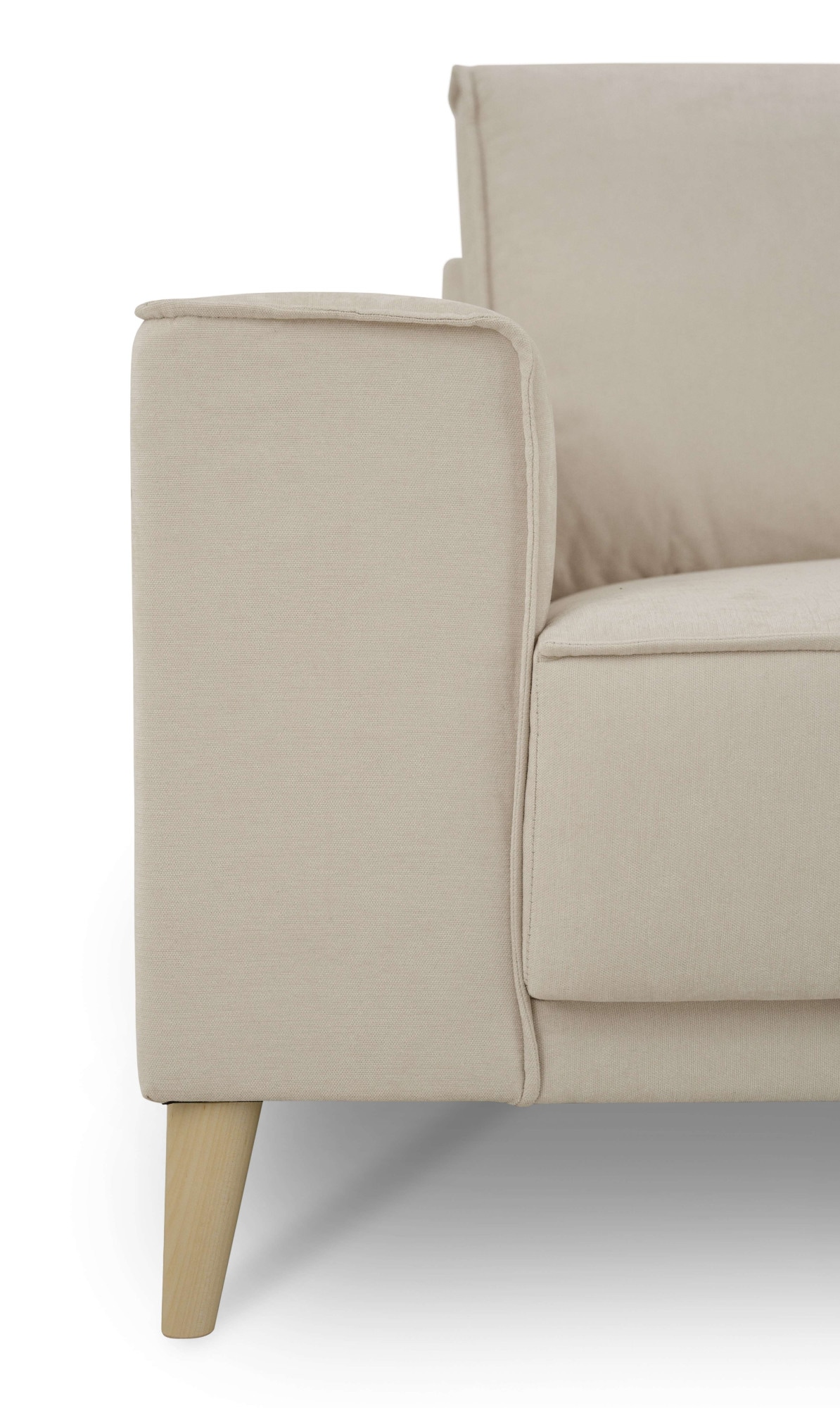 OTTO home Ecksofa »Oland Skandi, weicher Chenille-Stoff« L-Form, 289 cm, Wellenunterfederung, Skandi-Design, Massivholzfüße