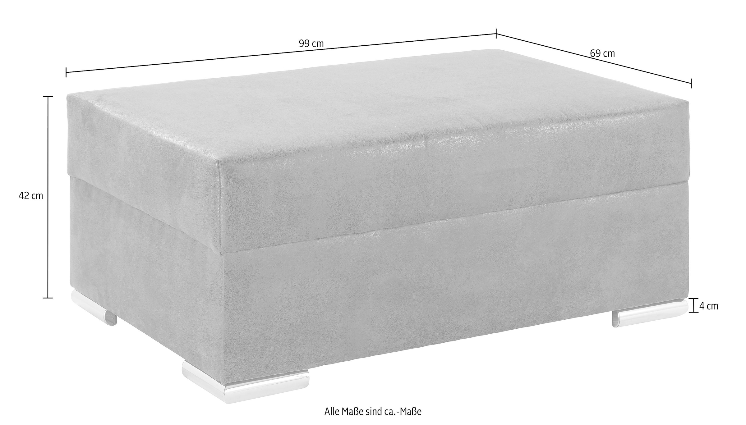 COLLECTION AB Hocker »John«, Frei im Raum stellbar, wahlweise mit Federkern