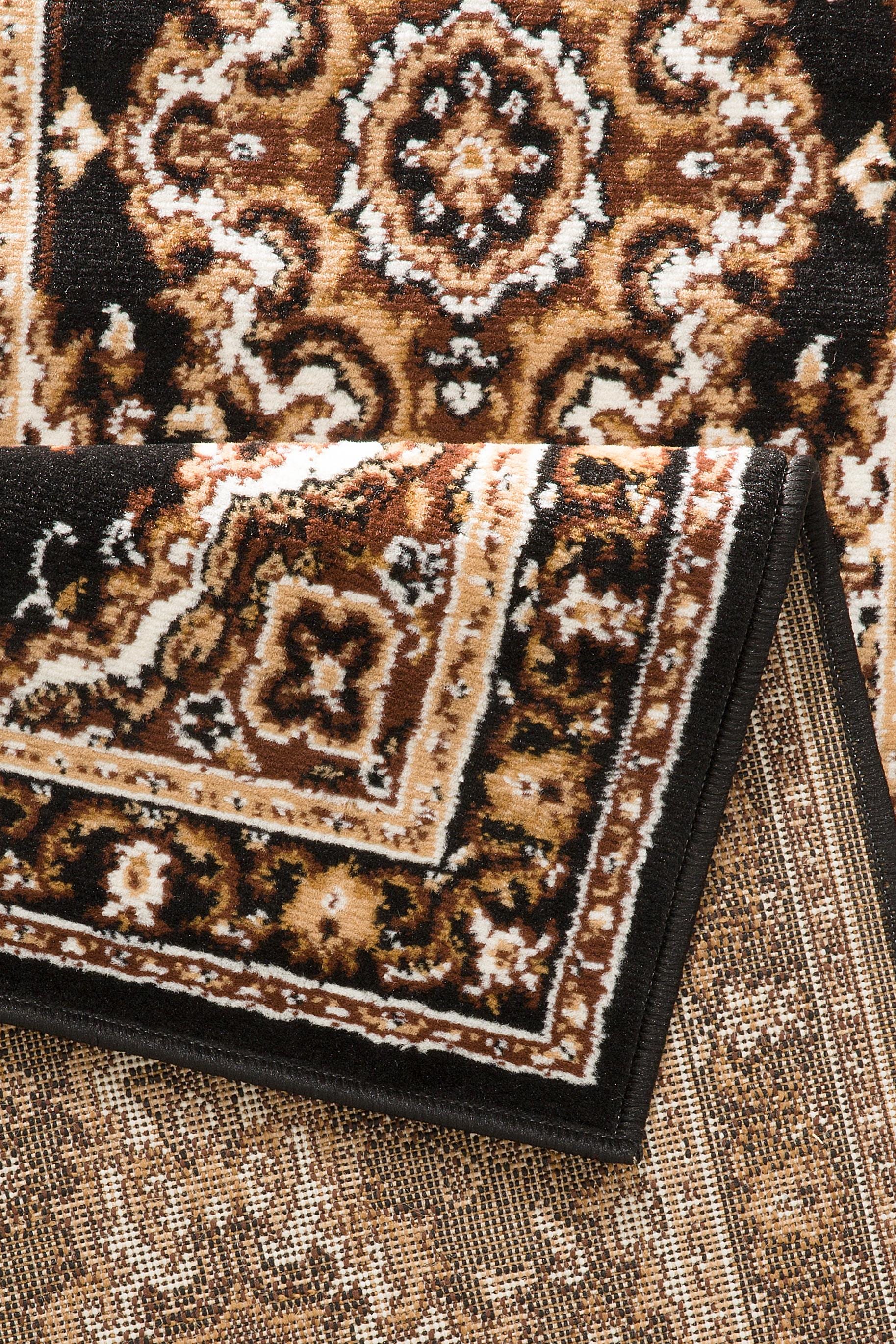 my home Bettumrandung »Oriental, Made in Belgium«, (3 tlg.), Läufer-Set, Kurzflor, Orient-Optik, mit Bordüre, pflegeleicht, elegant