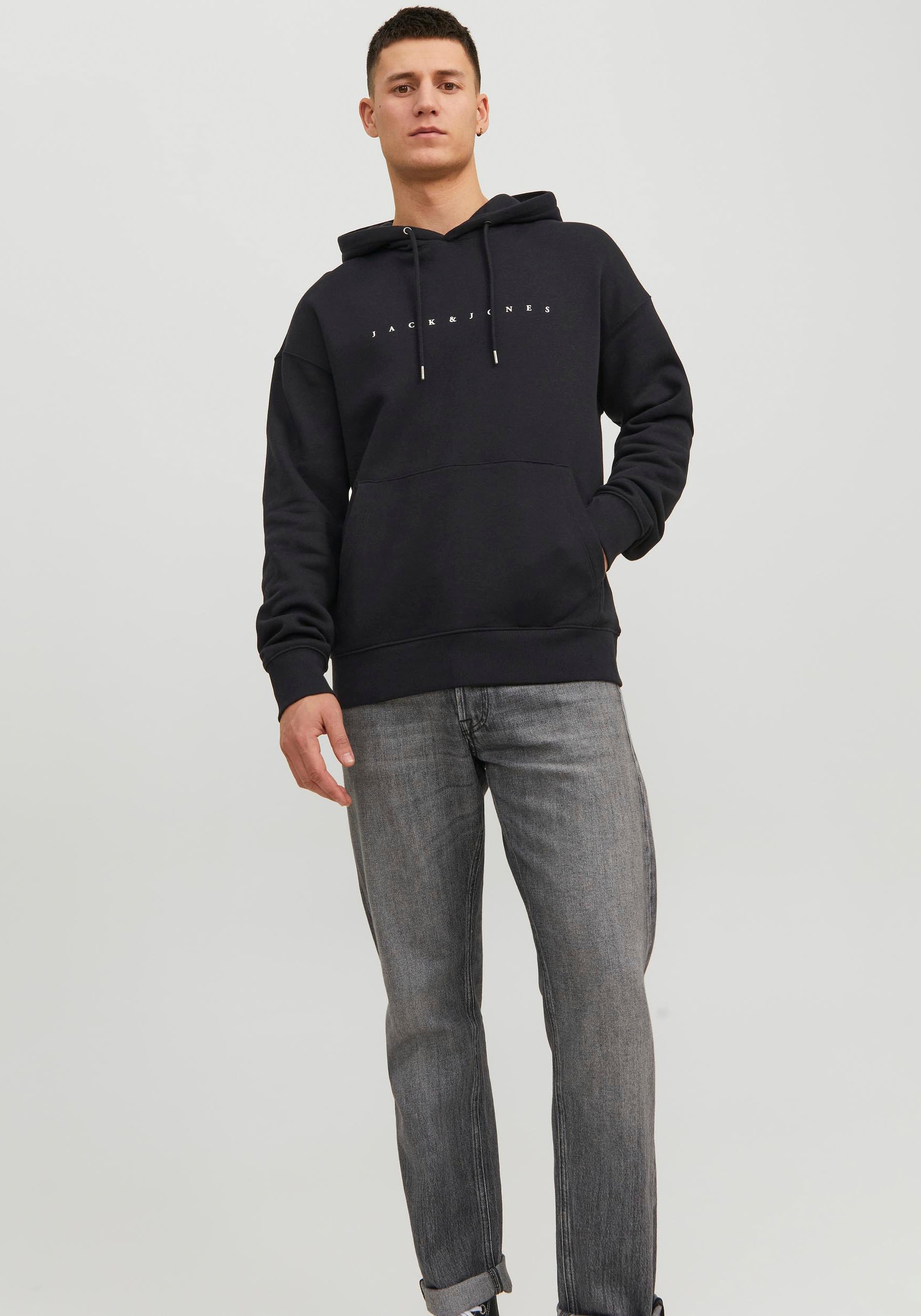 Jack & Jones Kapuzensweatshirt »JJESTAR JJ SWEAT HOOD NOOS«, mit Logo Print im 3D Look