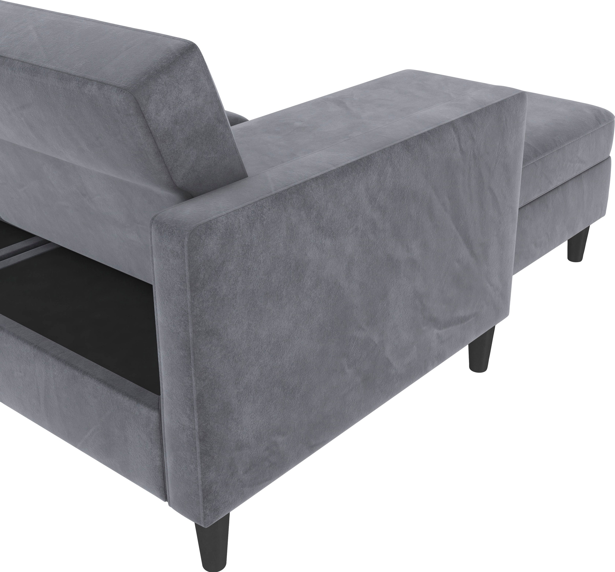 Dorel Home Ecksofa »Hartford II«, mit Bettfunktion und Stauraum, Recamiere beidseitig montierbar