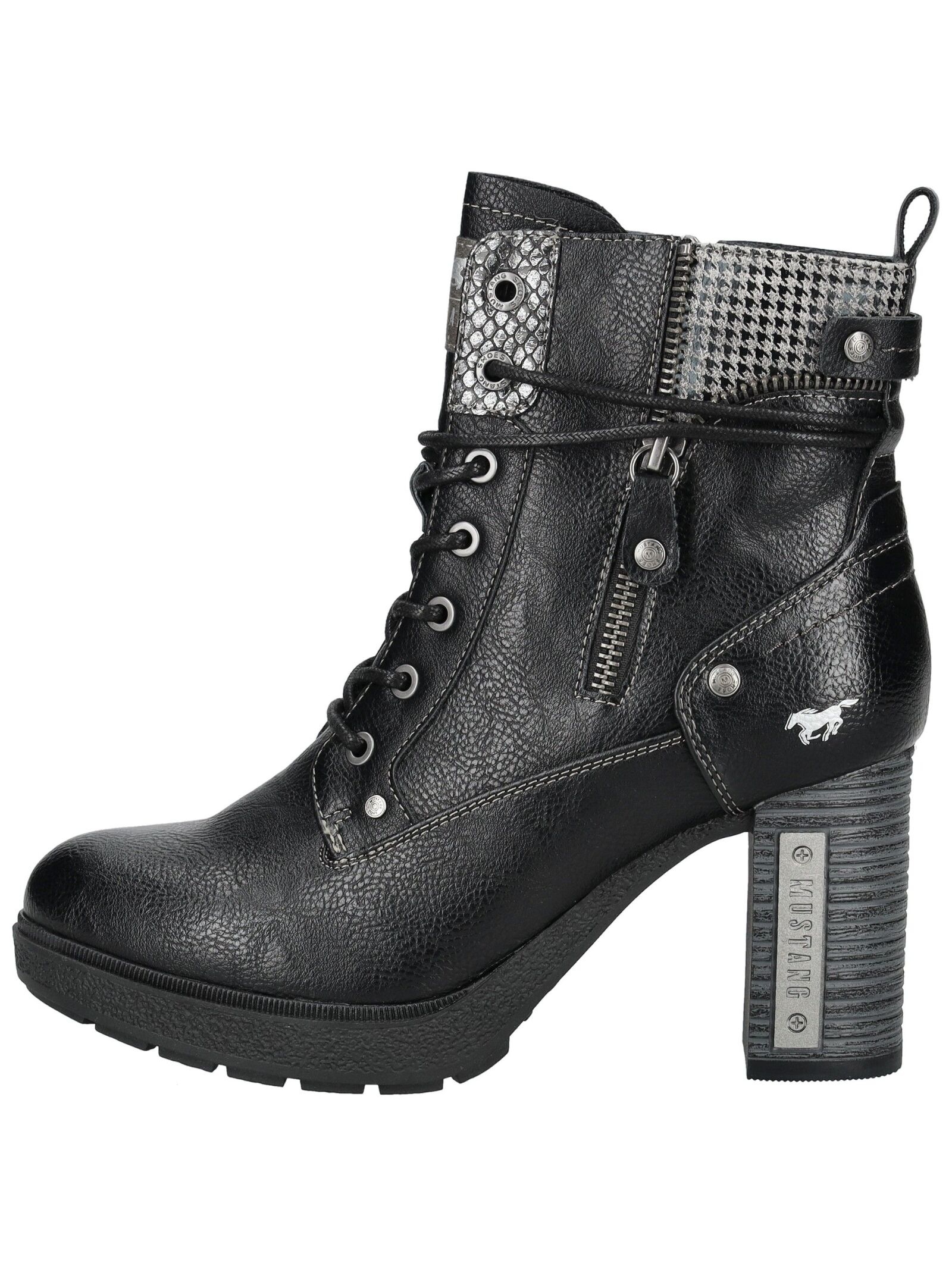 Mustang Shoes High-Heel-Stiefelette »Mustang Shoes Stiefelette Lederimitat/Textil«