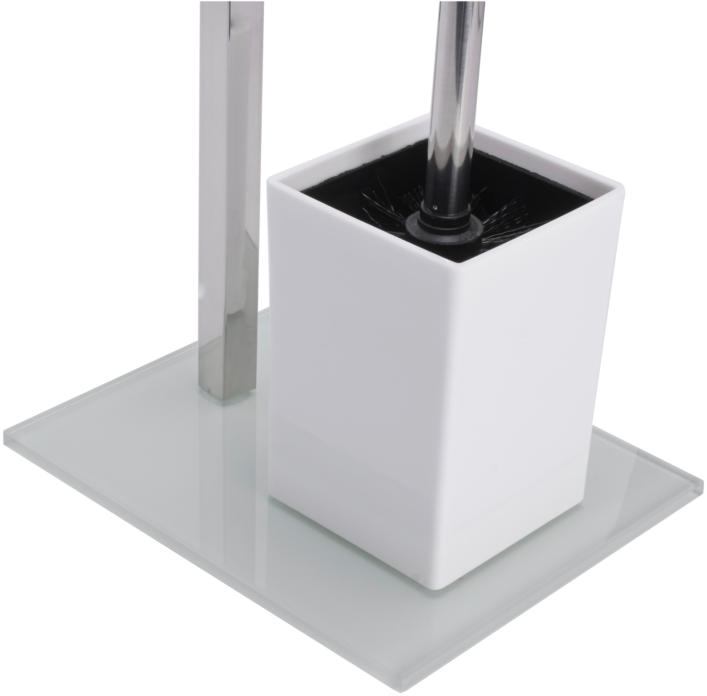 MSV WC-Garnitur, aus Edelstahl, mit online Toilettenpapierhalter bestellen