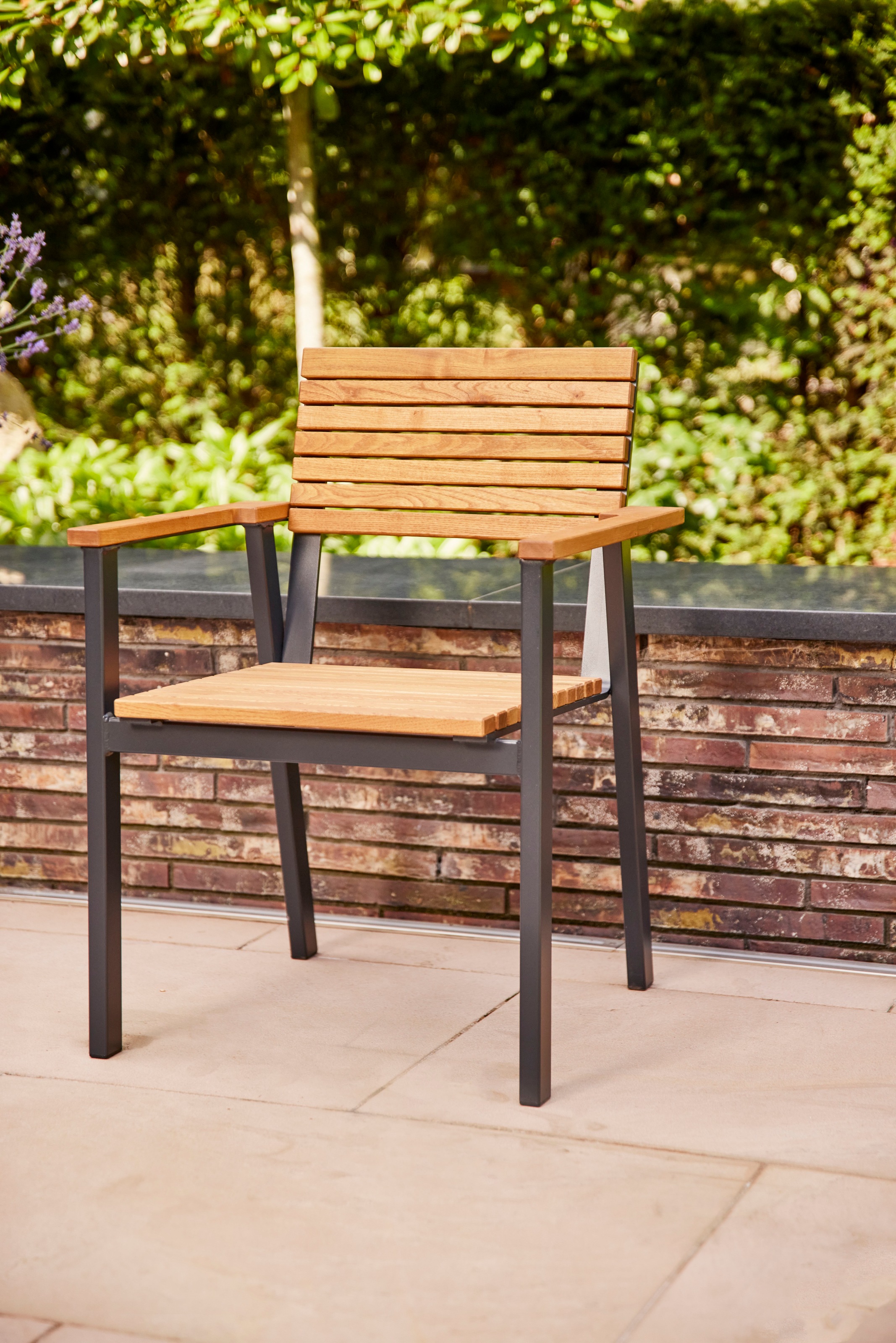 Siena Garden Gartenstuhl »»Bozen« Aluminium mit Robinienholz« () 100% FSC, günstig online kaufen