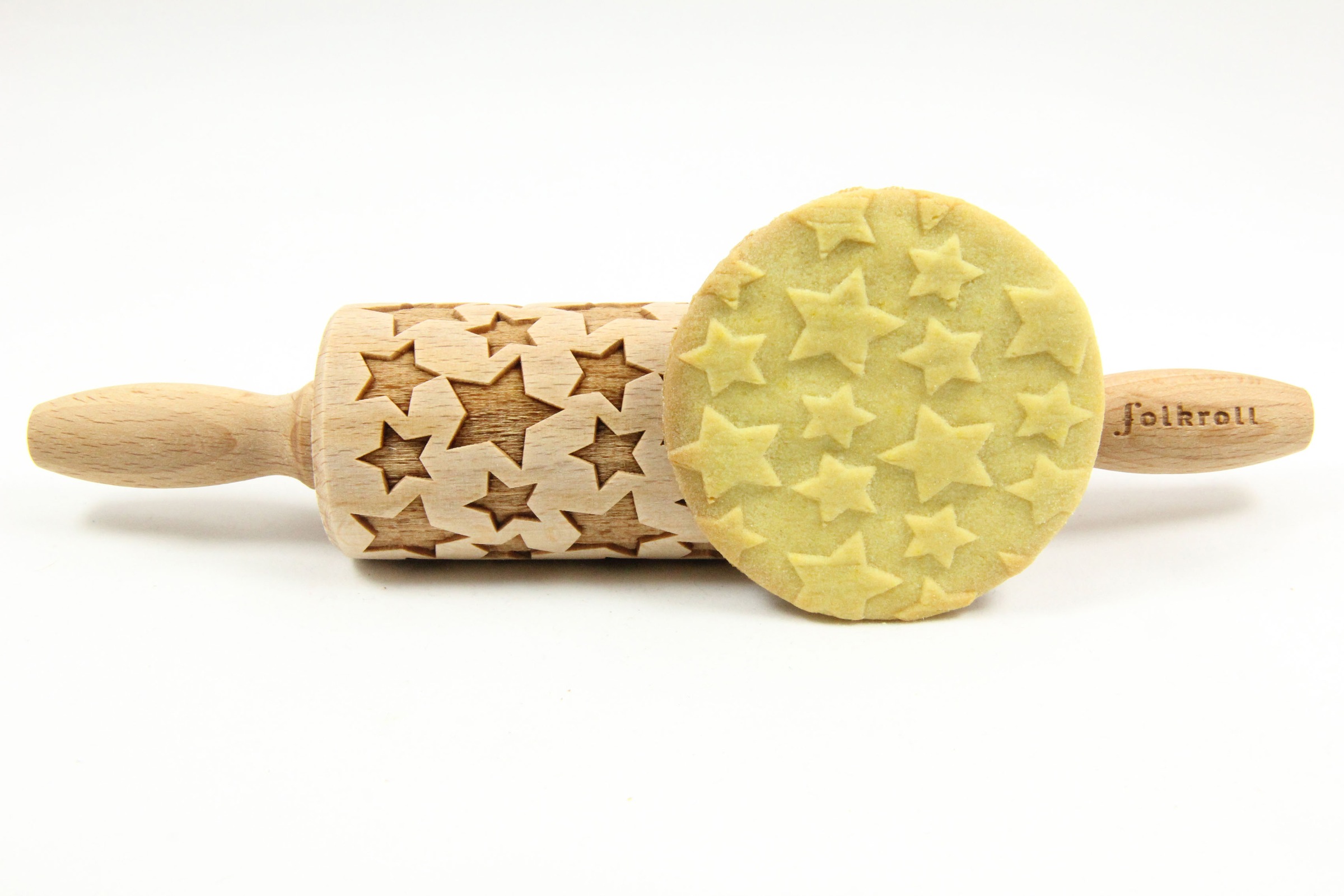 folkroll Teigroller »3D-Motiv-Teigrolle« Sterne