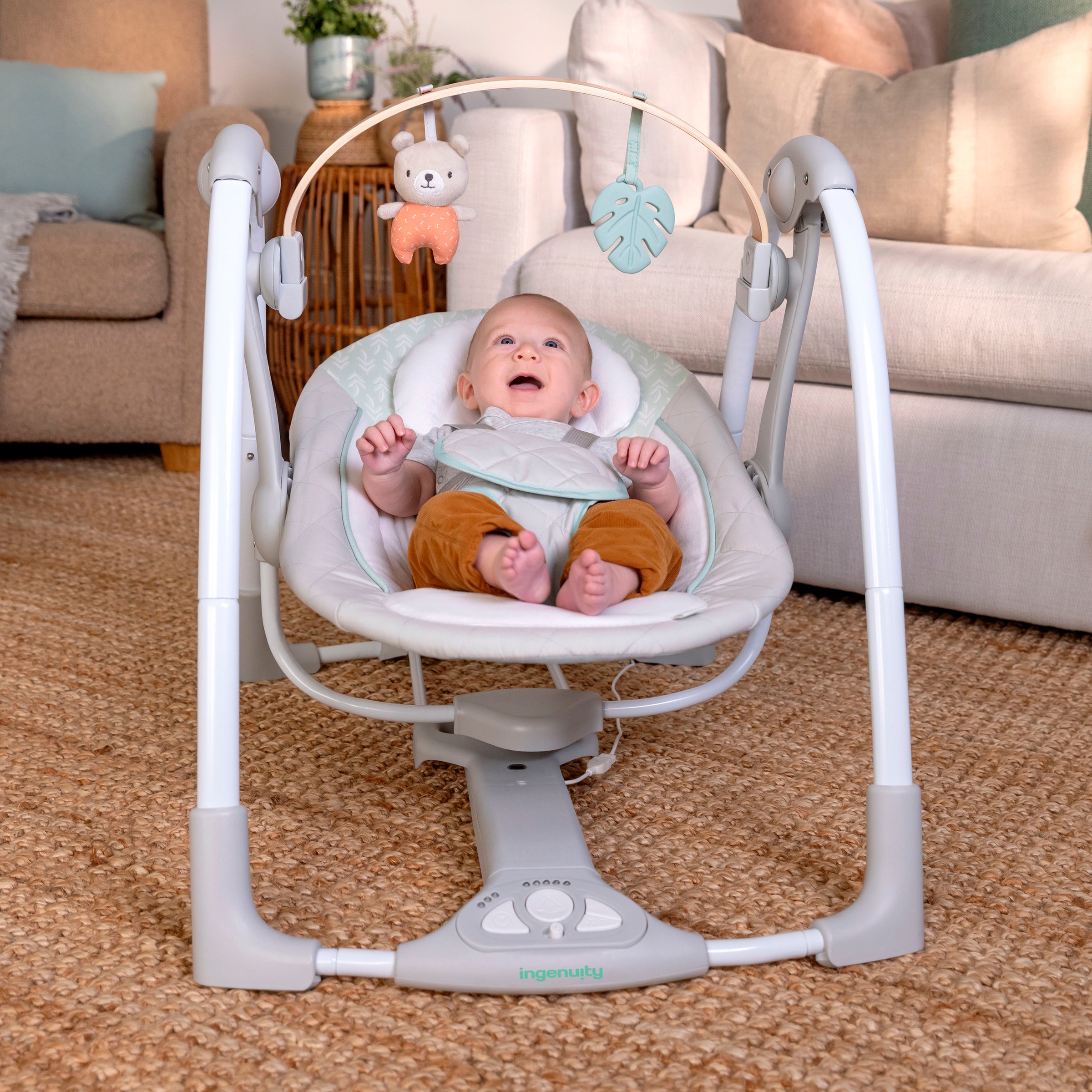 ingenuity Babywippe »Cozy Spot Swing 'n Go Portable Swing«, bis 9 kg, mit Sound-Effekt