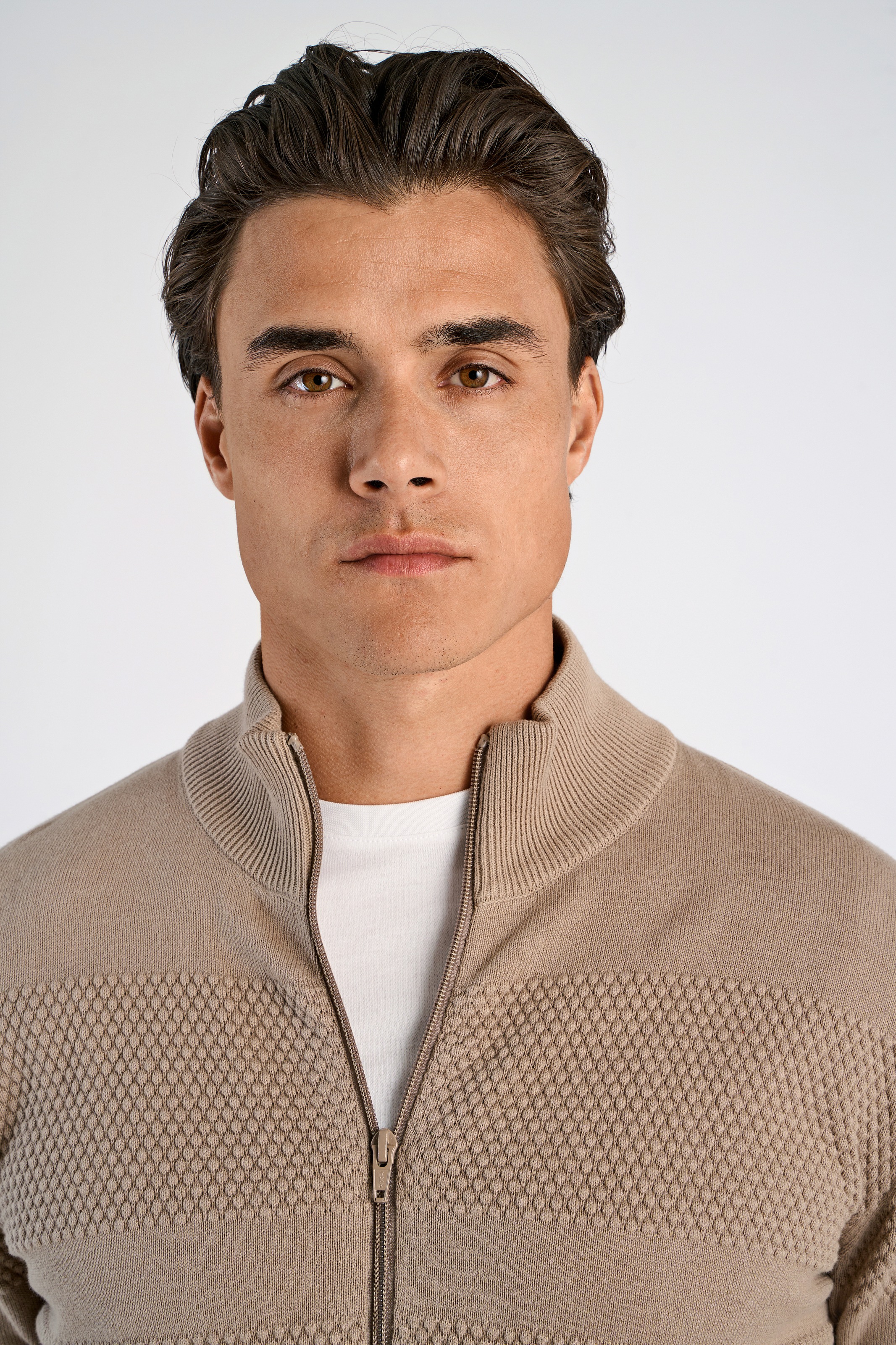 LINDBERGH Strickjacke mit Stehkragen und Reißverschluss