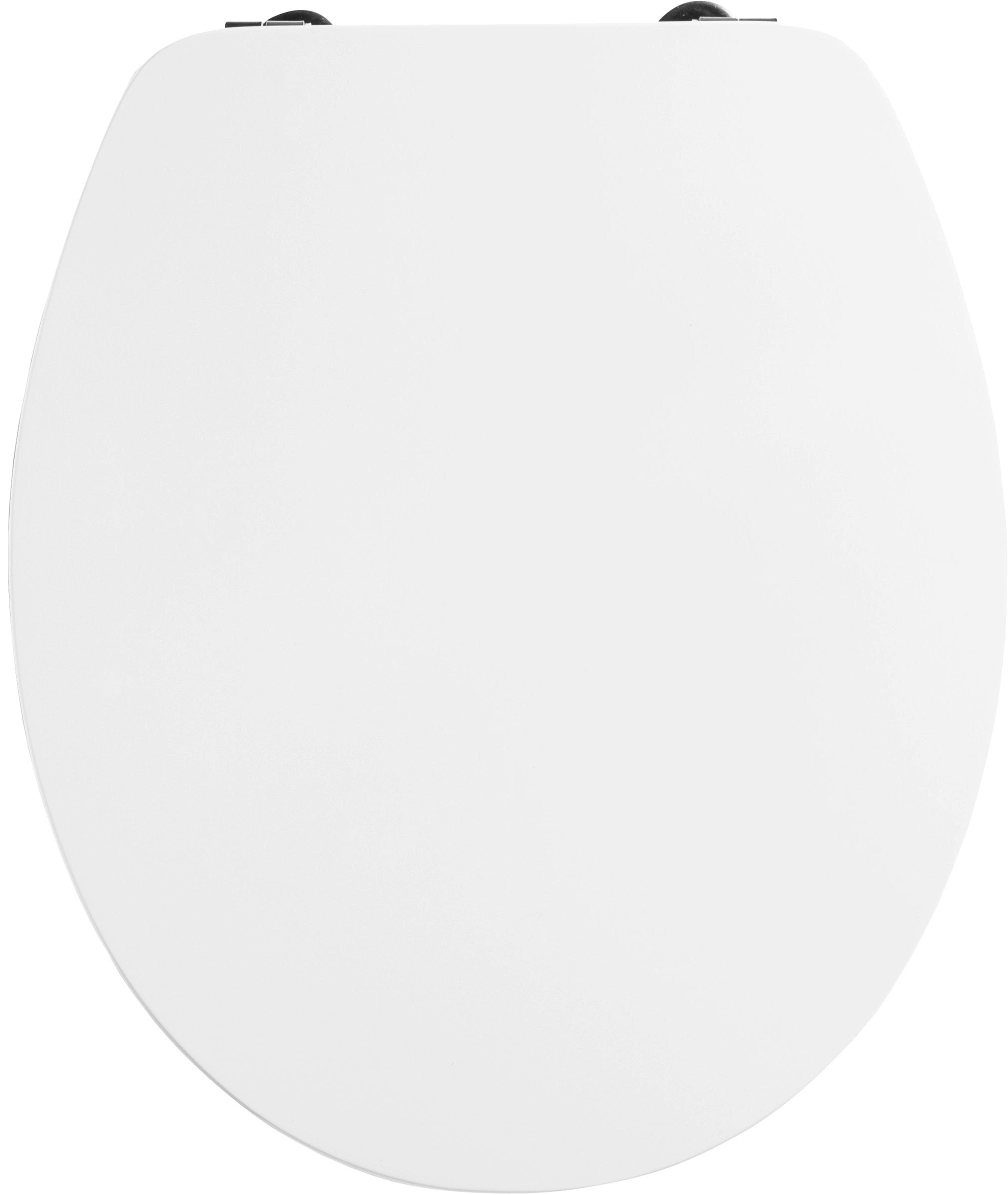 CORNAT WC-Sitz »Klassisch weißer Look - Hochwertig Holzkern - Komfortables Sitzgefühl« Schlichtes Design passt in jedes Badezimmer / Toilettensitz
