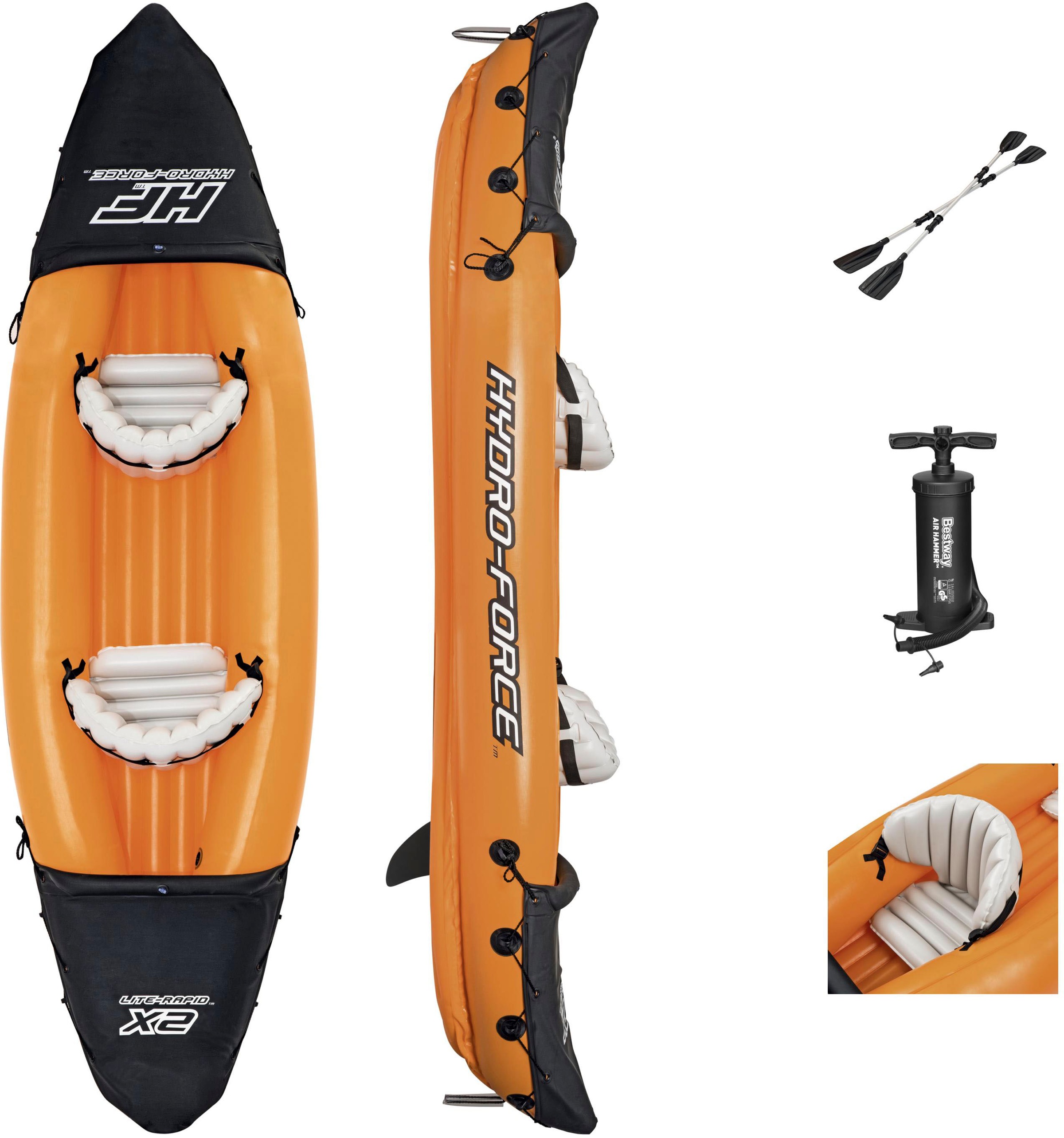 BESTWAY Zweierkajak »Kajak-Set "Lite-Rapid X2" Hydro-Force« orange