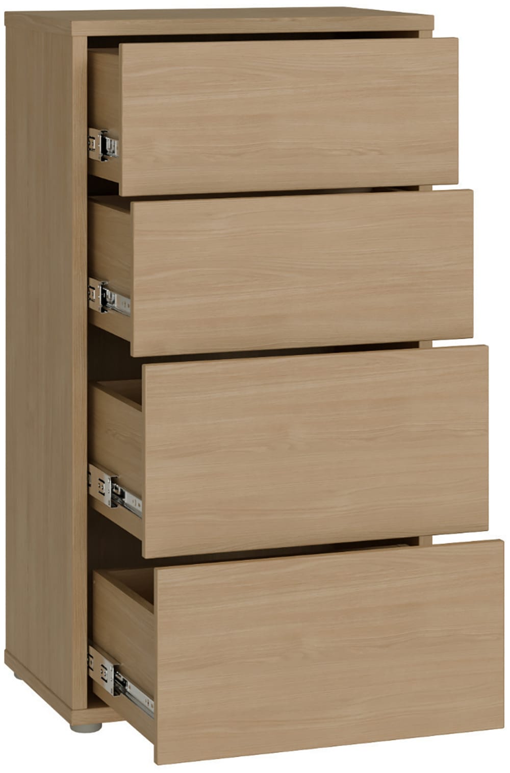 FORTE Kommode »Alice Springs, Kommode Höhe 99,1 cm, 4 Schubkästen« Schubkästen mit Vollauszug, Grifflos, Push to open