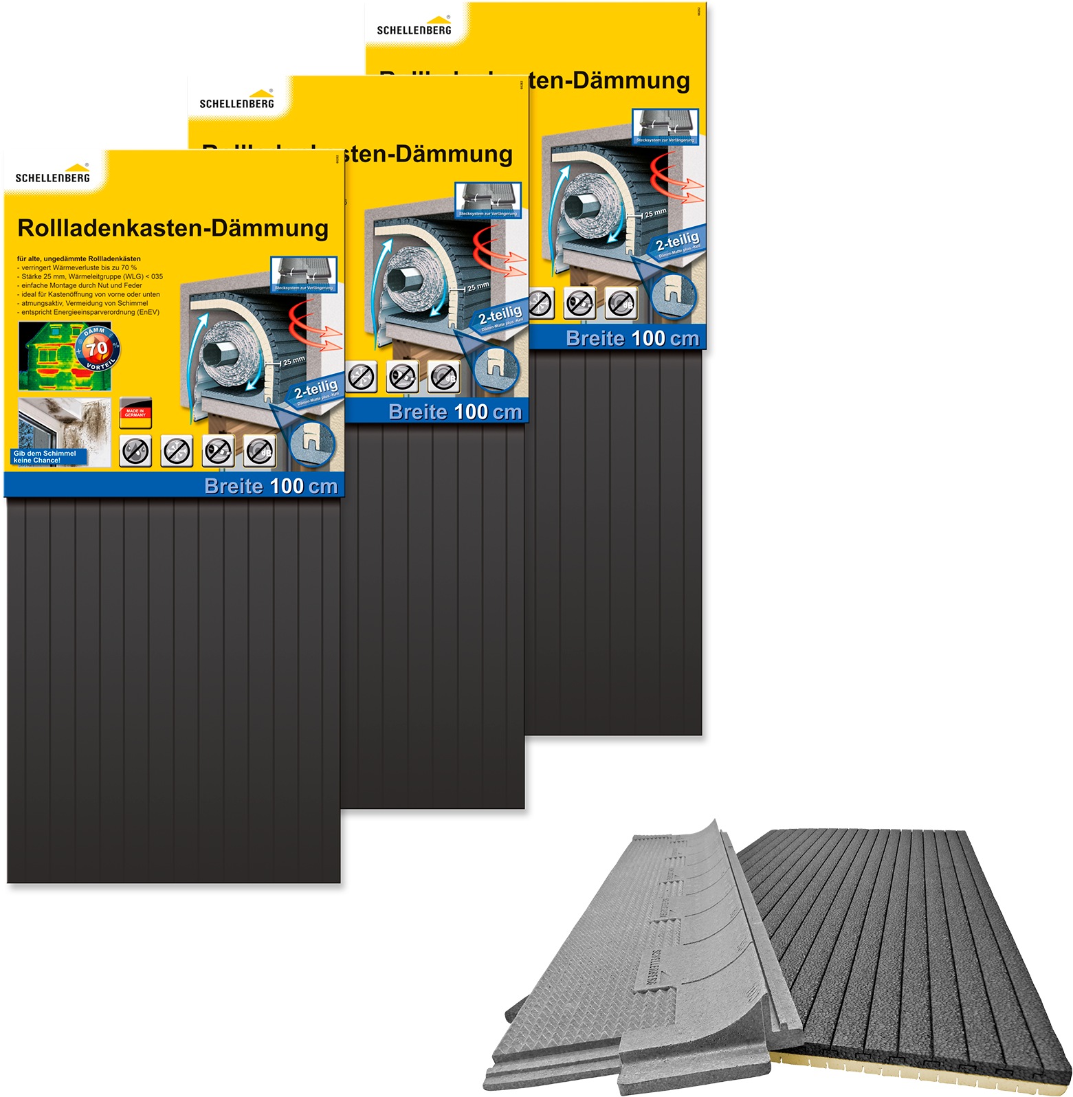 SCHELLENBERG Rollladenkastendämmung 2-teilig, 100 x 50 günstig online kaufen
