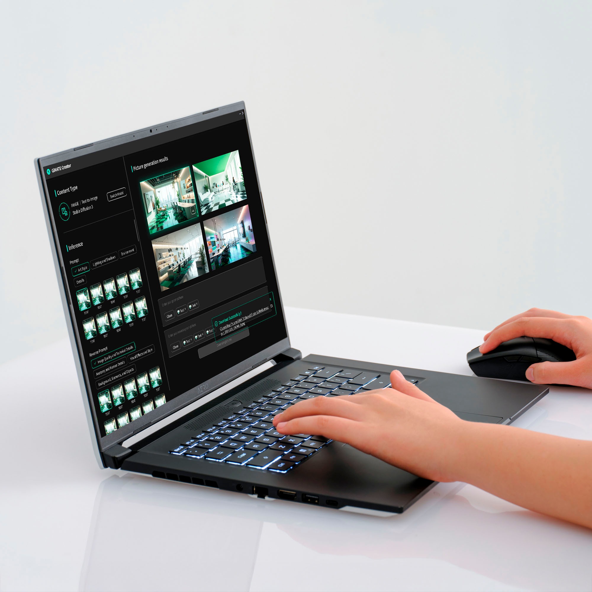 Gigabyte Gaming-Notebook »AERO X16 1VH93DEC64AH«, 40,6 cm, / 16 Zoll, AMD, Ryzen™ AI 7, GeForce RTX 5060, 1000 GB SSD