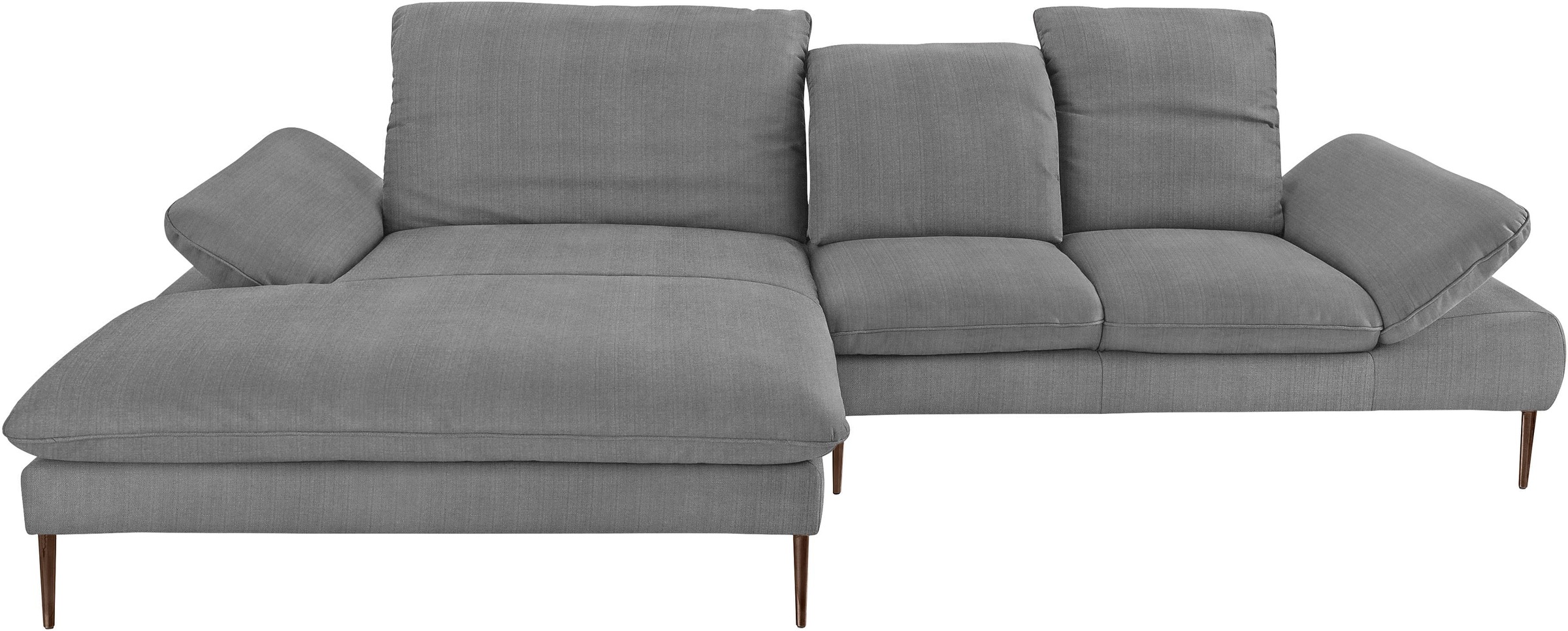W.SCHILLIG Ecksofa »enjoy&MORE, Designsofa, bequem, zeitlos und elegant, L-Form«, Sitztiefenverstellung, Füße bronze pulverbeschichtet, Breite 310 cm
