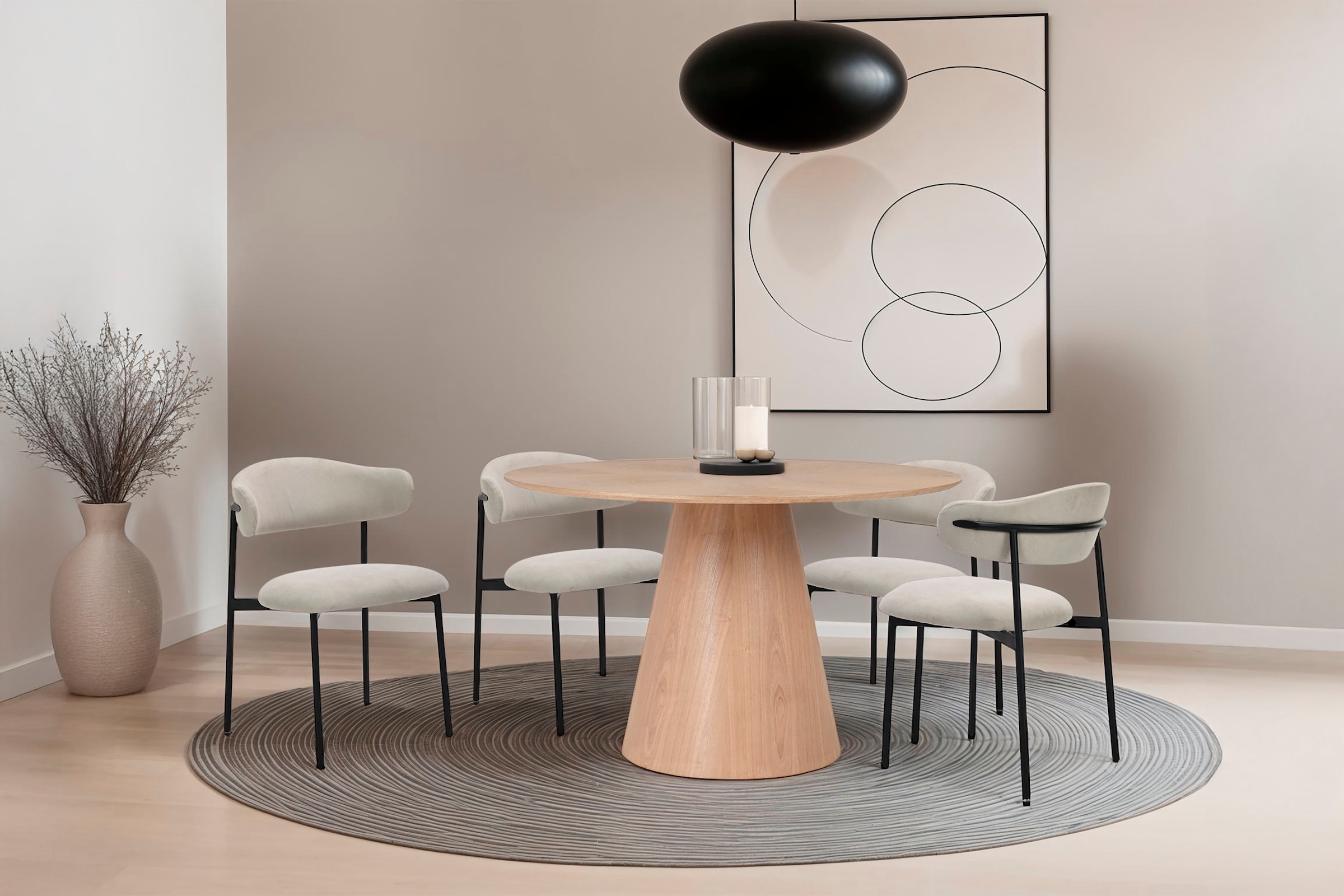 byLIVING Esszimmerstuhl »Jersey (2er-Set)«, (Set), Gestell Metall schwarz, Küchenstuhl, Webstoffbezug, diverse Farben