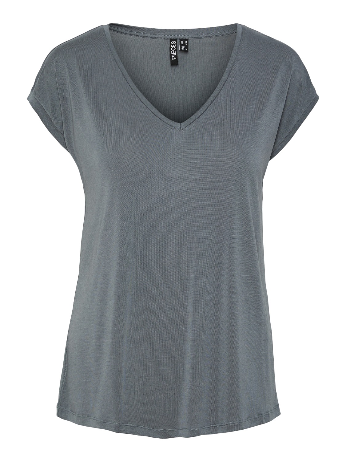 pieces Kurzarmshirt »PCKAMALA TEE NOOS BC« Materialmix, regular fit