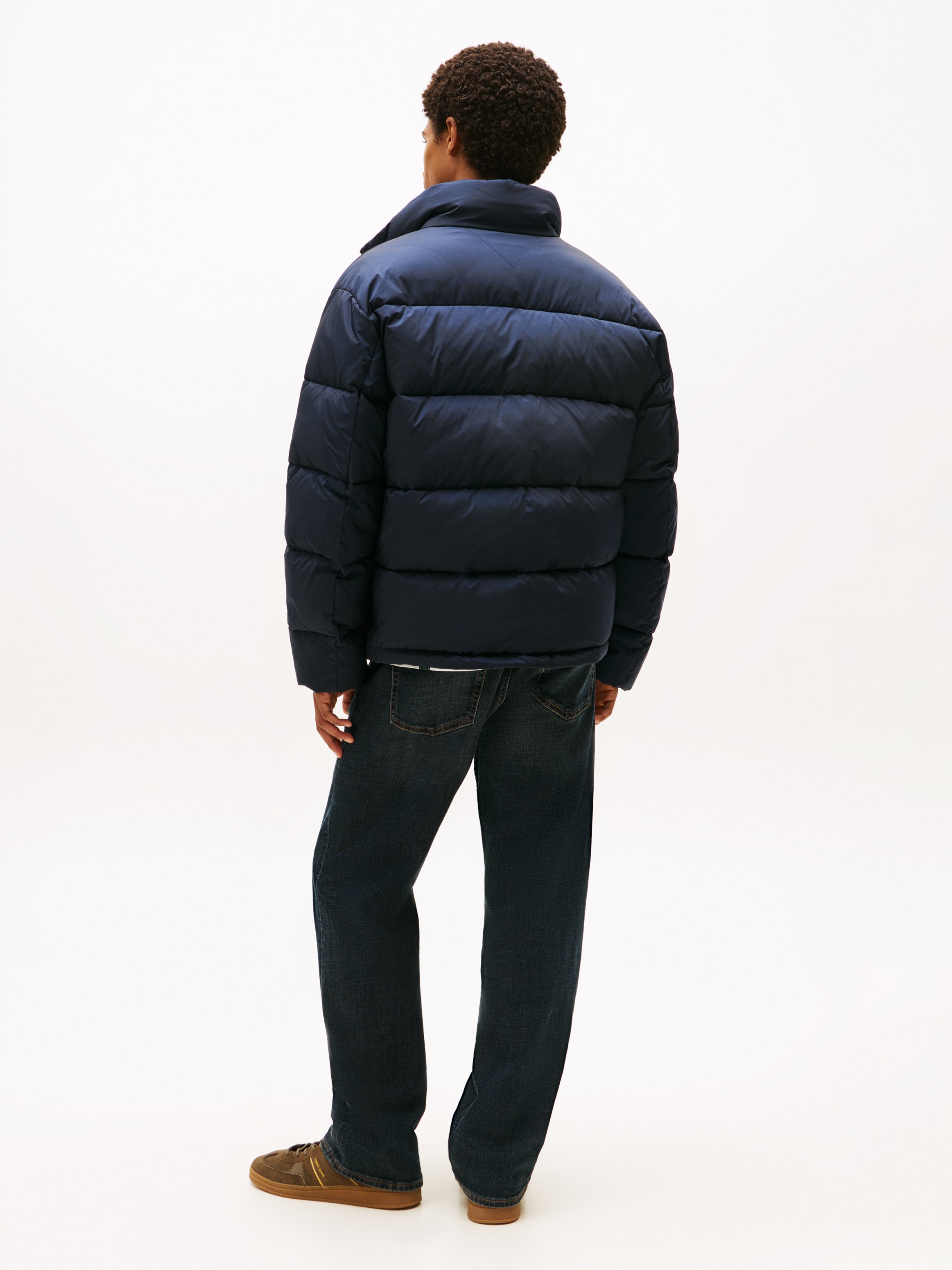 Tommy Jeans Steppjacke »VAIL PUFFER«, ohne Kapuze, Übergangsjacke Regular fit mit Rundhalsausschnitt