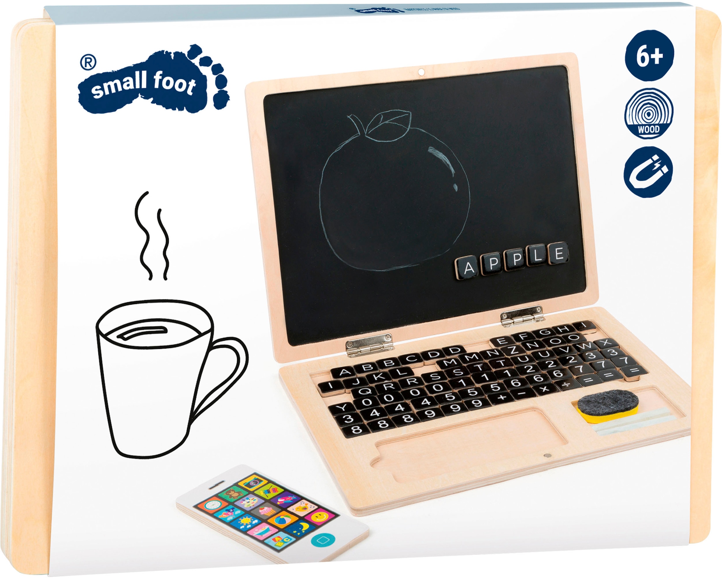 Small Foot Magnettafel »Holz-Laptop mit Magnet-Tafel«
