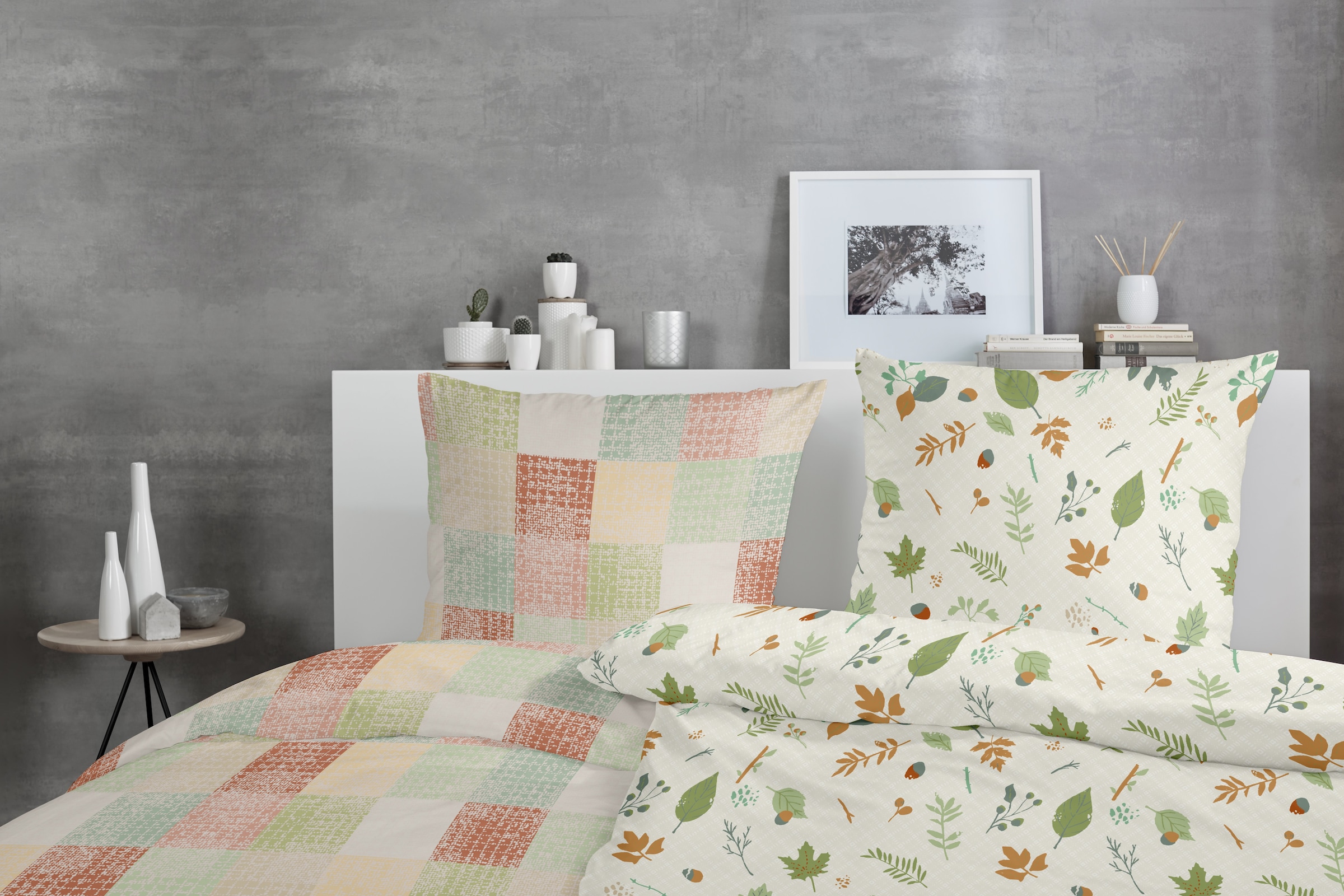 Primera Bettwäsche »Biber-Bettwäsche Branches« 2 Stk. mit floralen Motiven