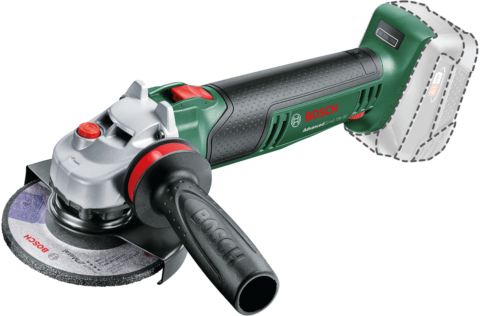 Bosch Home & Garden Akku-Winkelschleifer »AdvancedGrind 18V-80 - solo« ohne Akku und Ladegerät