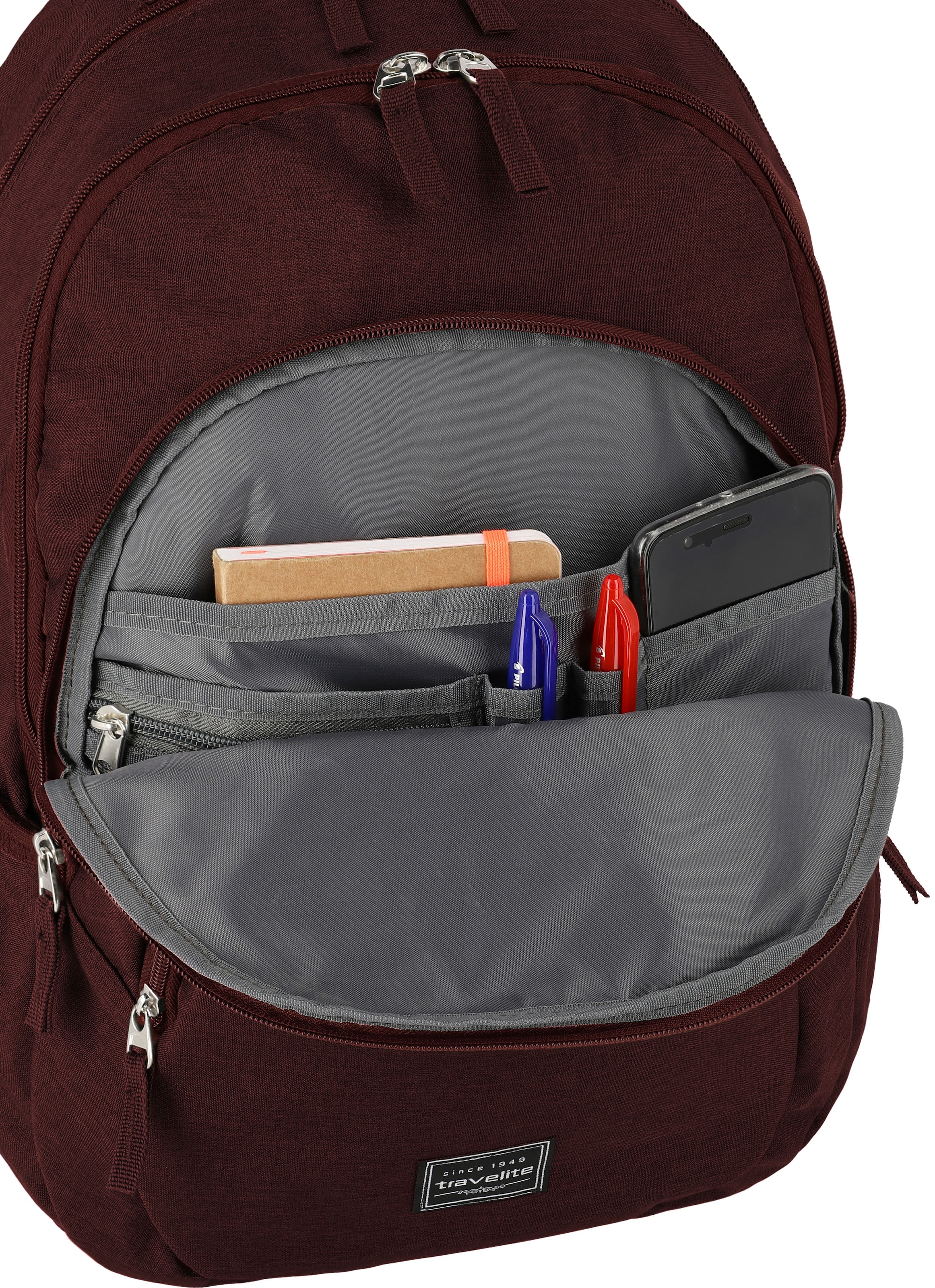 travelite Laptoprucksack »BASICS Melange«, Freizeitrucksack Arbeitsrucksack Schulrucksack Reiserucksack