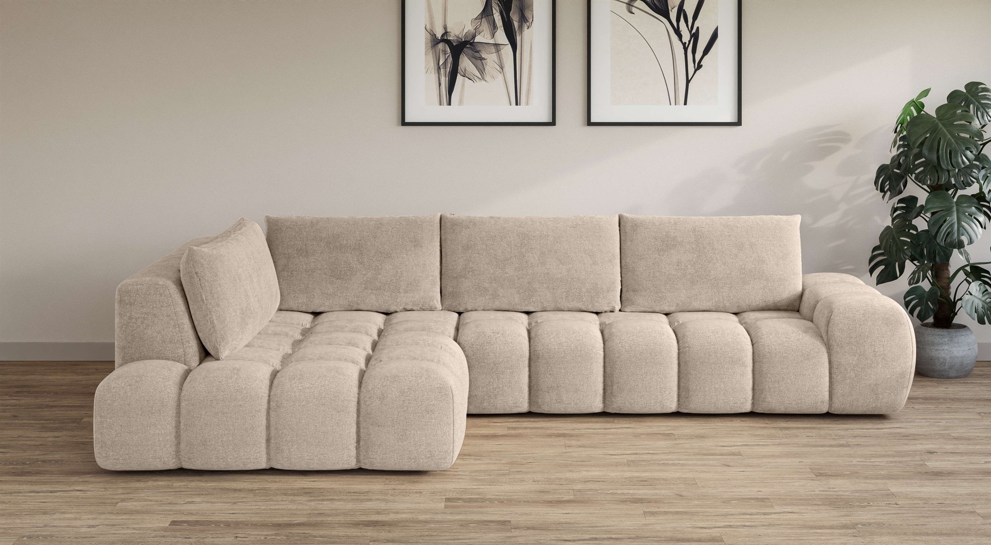 INOSIGN Ecksofa »AZITA klein, L-Form, elegant und bequem Designsofa«, lose günstig online kaufen
