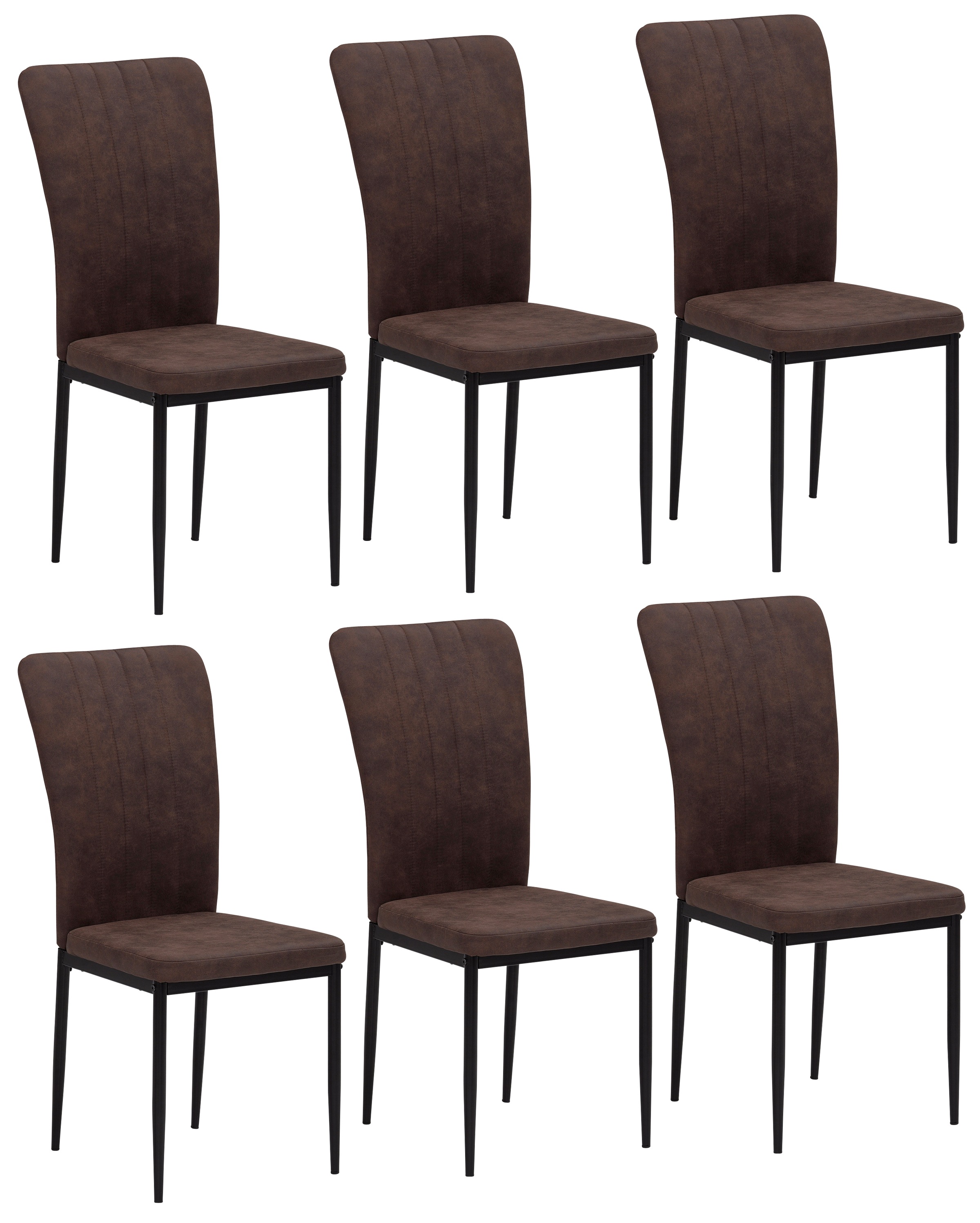 Home affaire 4-Fußstuhl »Bergamo«, (Set), 6 St., Luxus-Microfaser Vintage, günstig online kaufen