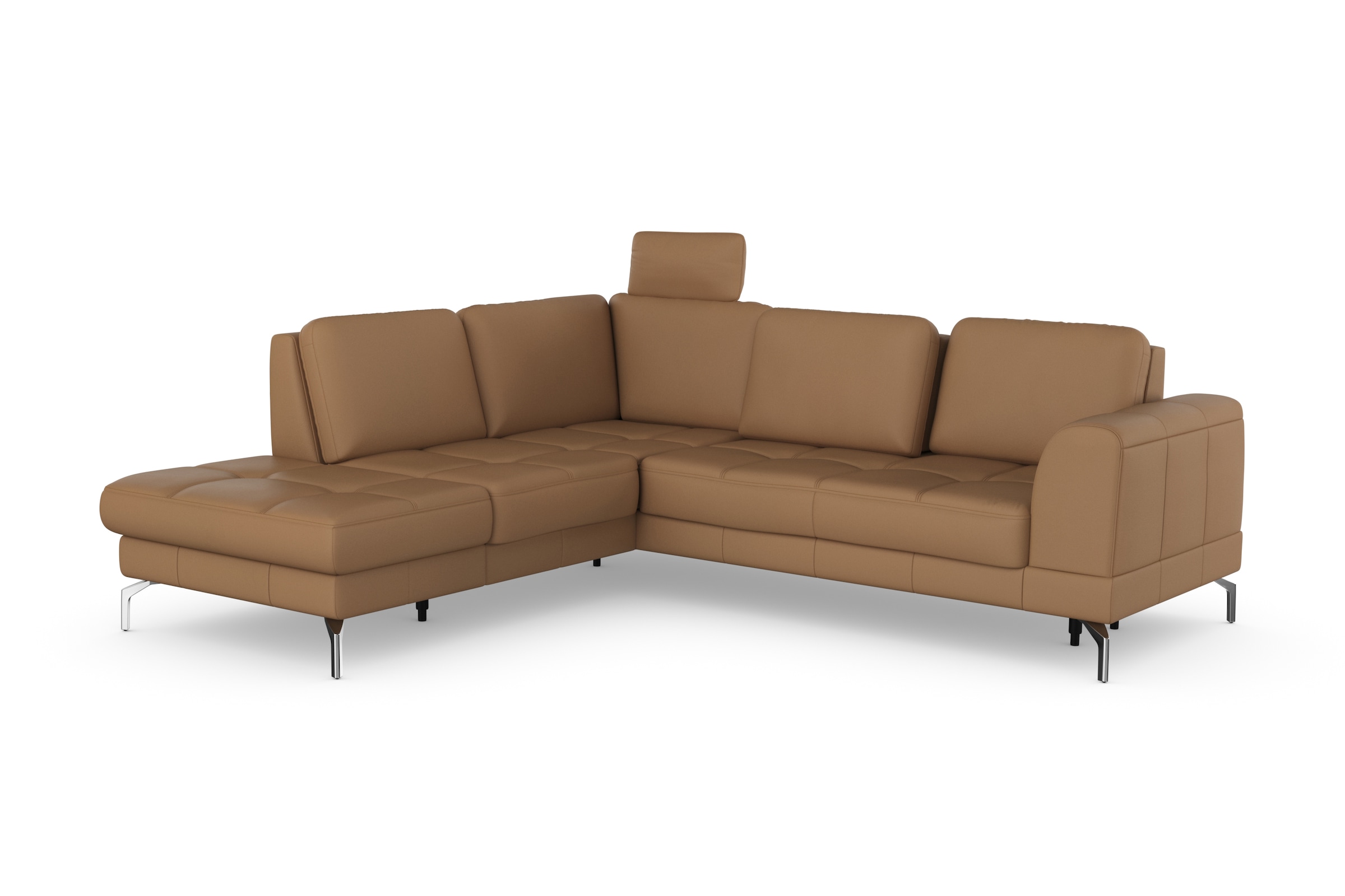 sit&more Ecksofa »Bendigo L-Form«, inklusive Sitztiefenverstellung, Bodenfreiheit 15 cm, in 2 Fußfarben