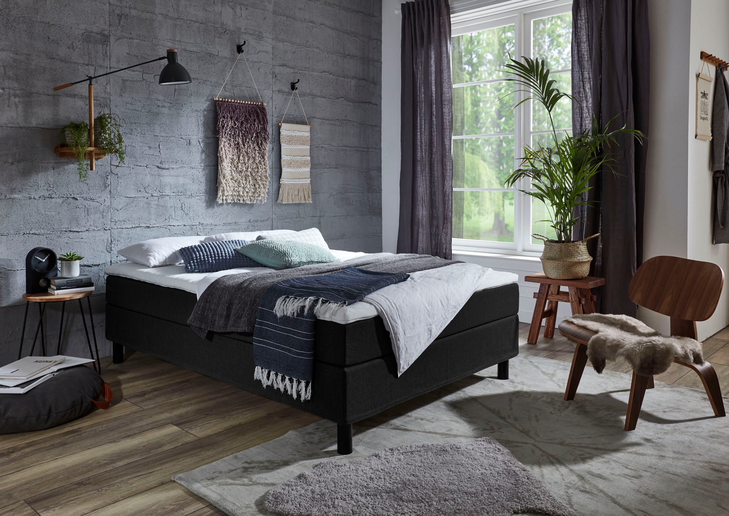 Bild von ATLANTIC home collection Boxbett »Happy«, ohne Kopfteil, mit Topper, wahlweise mit oder ohne Bettwaren