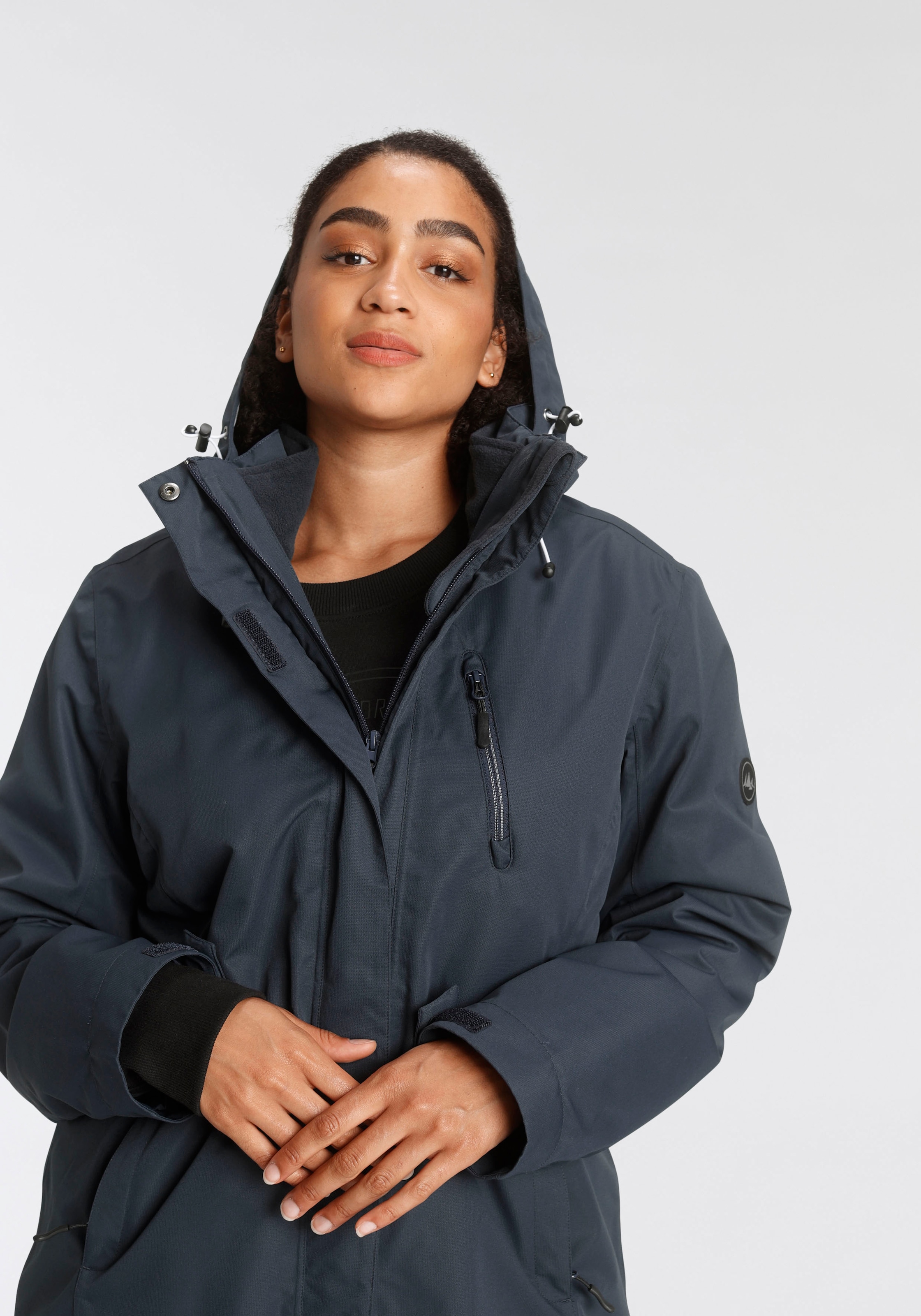 Polarino 3-in-1-Funktionsjacke 2 Stk. tlg. mit Kapuze Außenjacke: 3.000mm Wassersäule, wind- & wasserdicht, atmungsaktiv