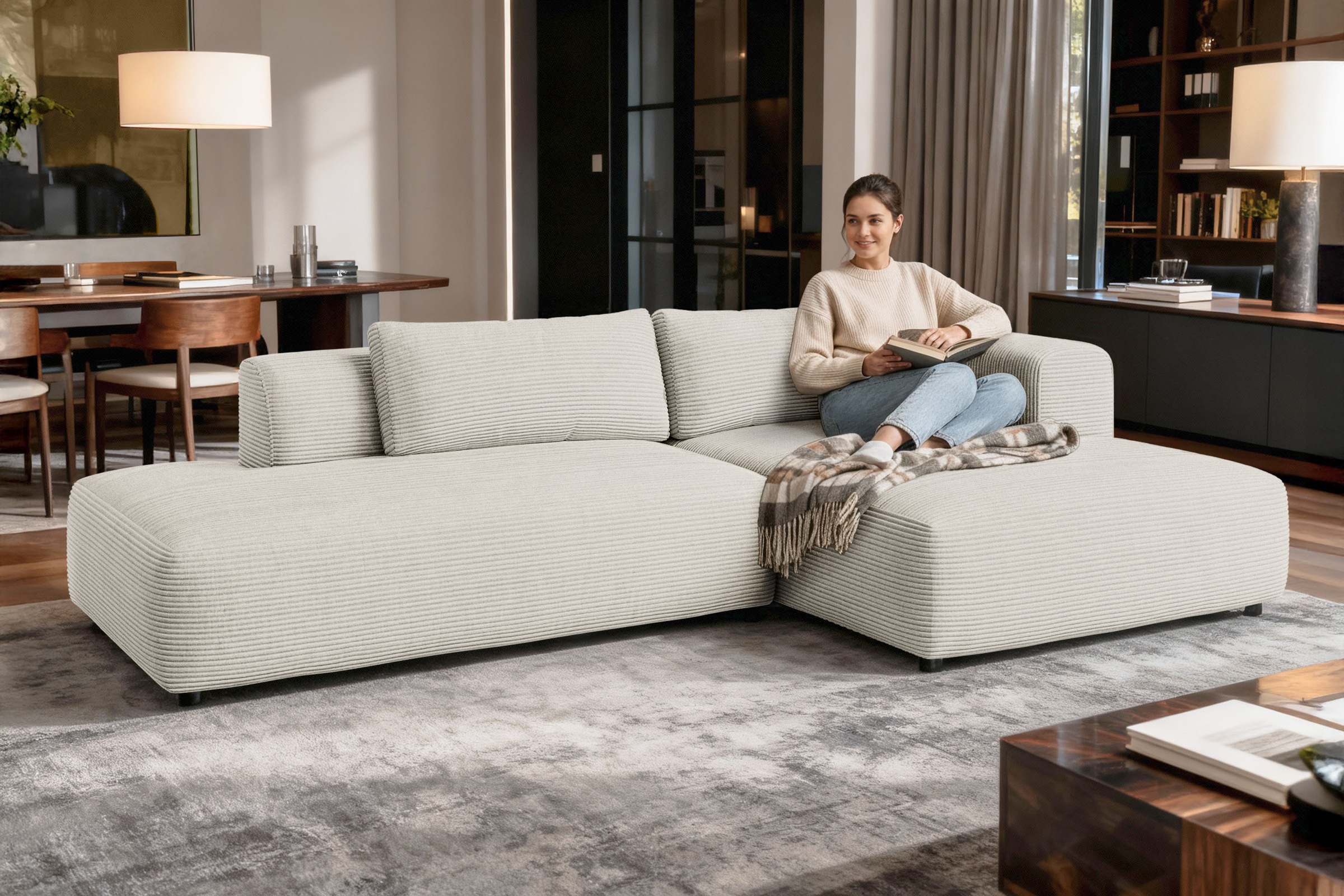 OTTO home Ecksofa »TIARRA Design-Sofa mit Ottomane recht/links bestellbar, günstig online kaufen