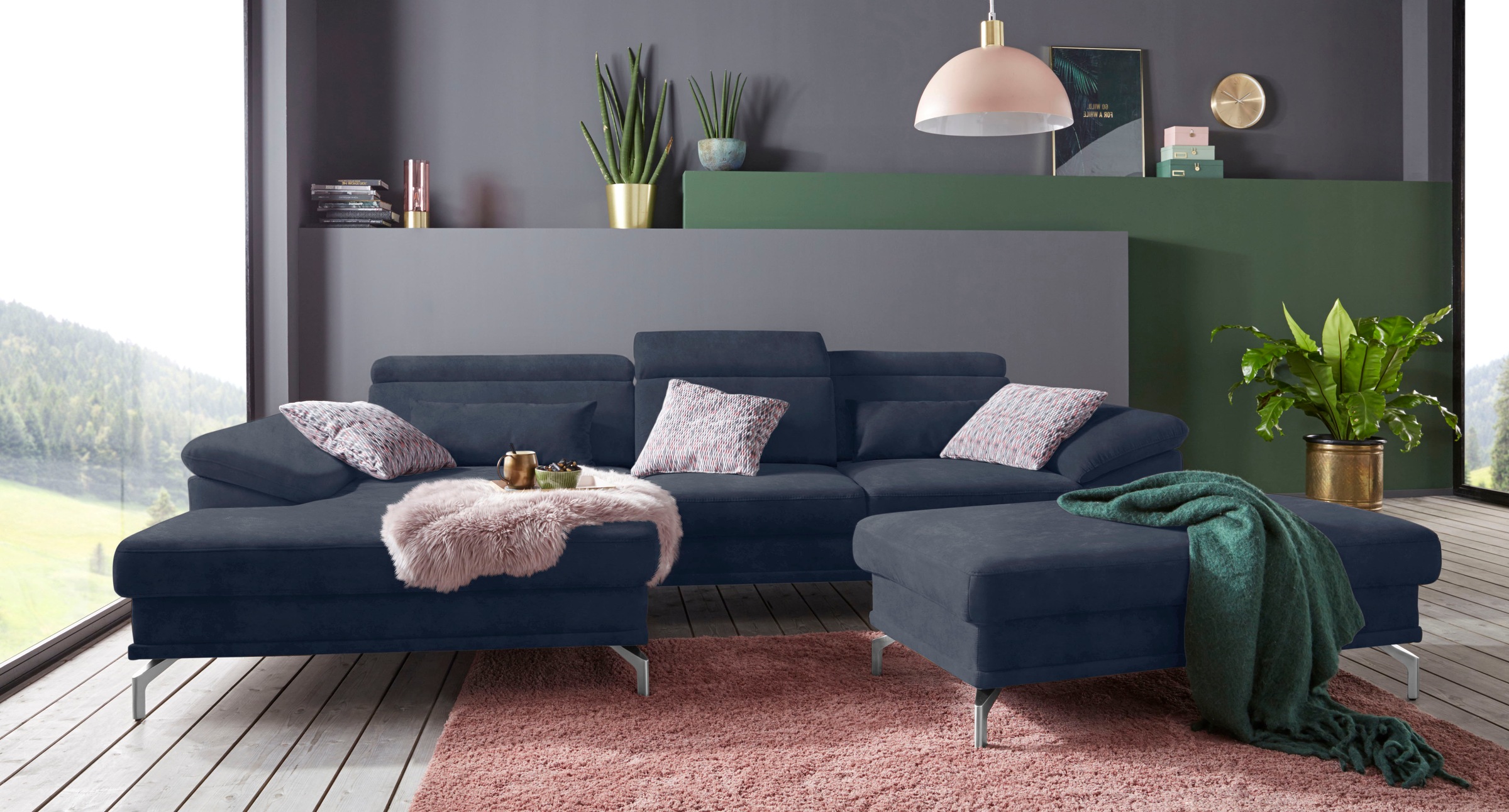 sit&more Ecksofa »Scorpio L-Form«, inklusive Sitztiefenverstellung, wahlweise mit Kopfverstellung