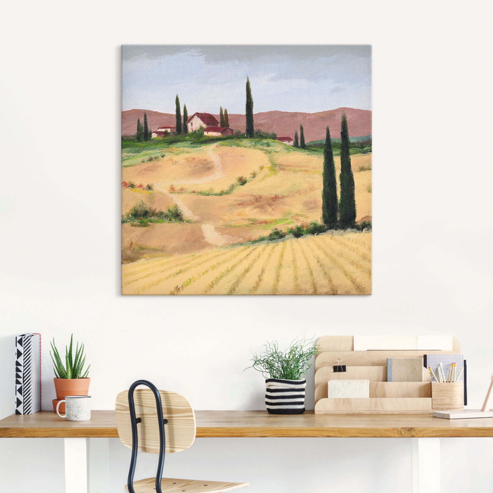 Artland Leinwandbild »Die toskanische Landschaft IV«, Bilder von Europa, (1 St.), auf Keilrahmen gespannt