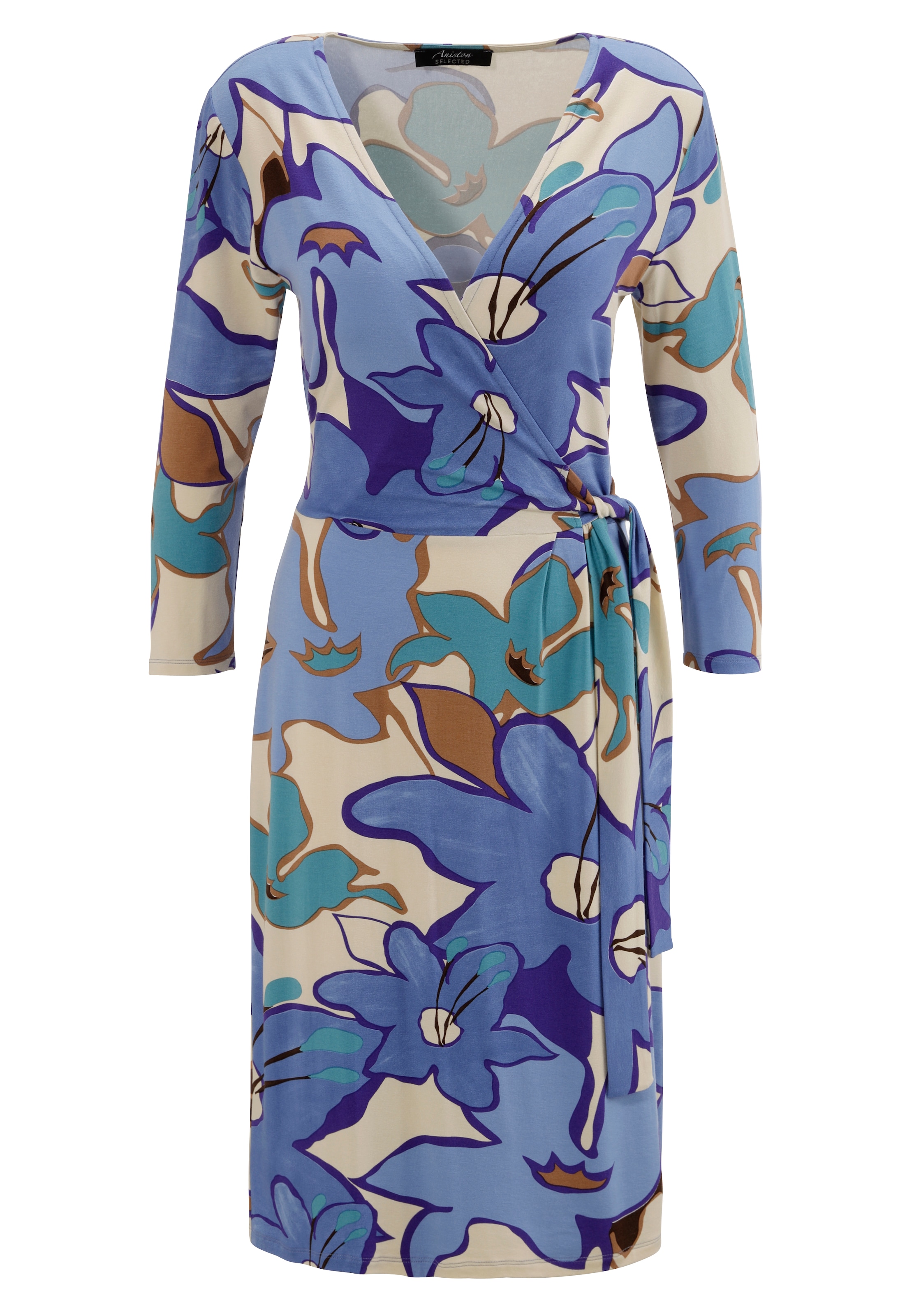Aniston SELECTED Jerseykleid, in femininer Wickel-Optik