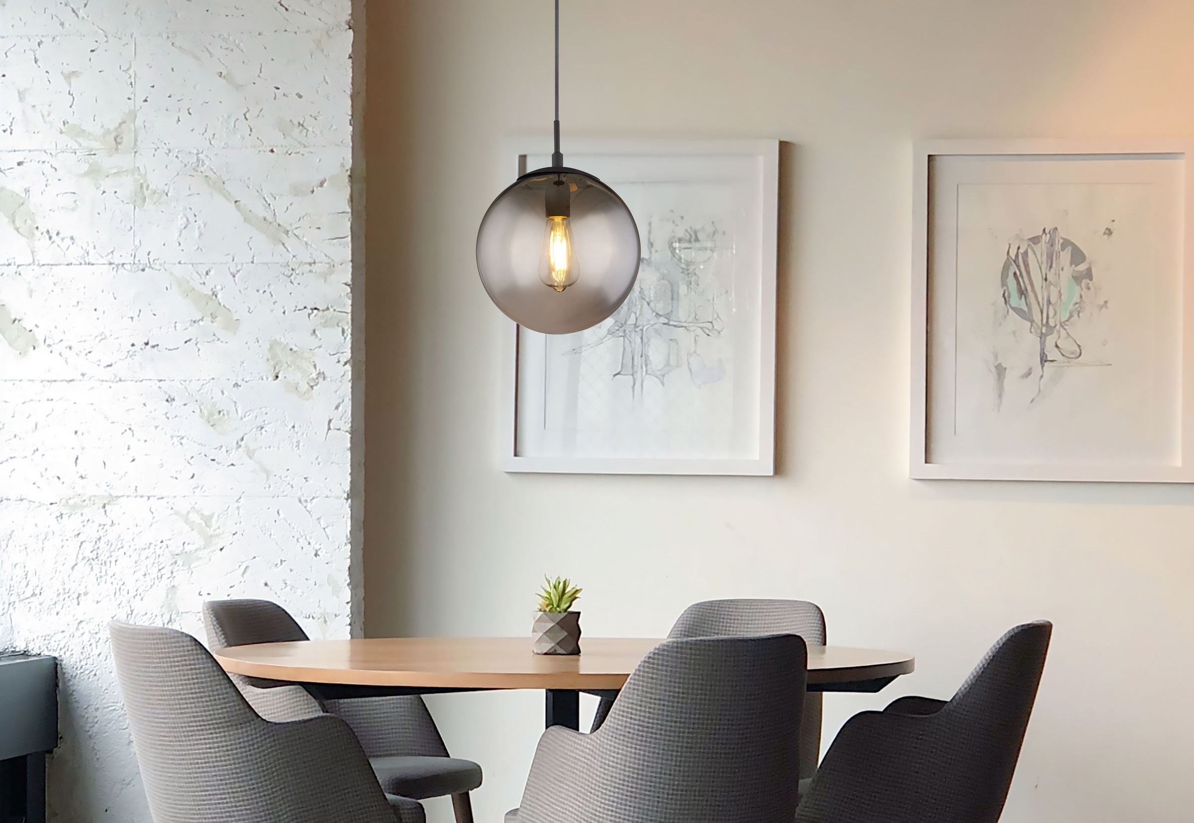 GLOBO LIGHTING Hängeleuchte »BLAMA«, Leuchtmittel E27 | ohne Leuchtmittel, Hängelampe/Pendelleuchte/Esszimmer/Wohnzimmer/Esstisch