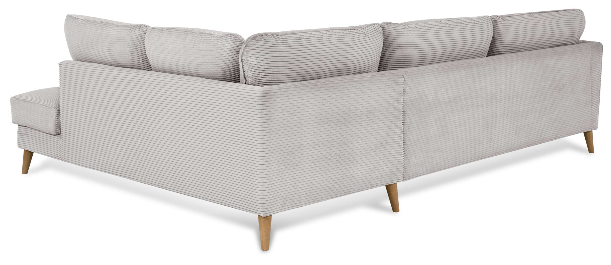 Home affaire Ecksofa »MARSEILLE 278/202 cm, L-Form, Ottom. rechts/links«, Massivholzbeine aus Eiche, in verschieden Bezügen und Farbvarianten