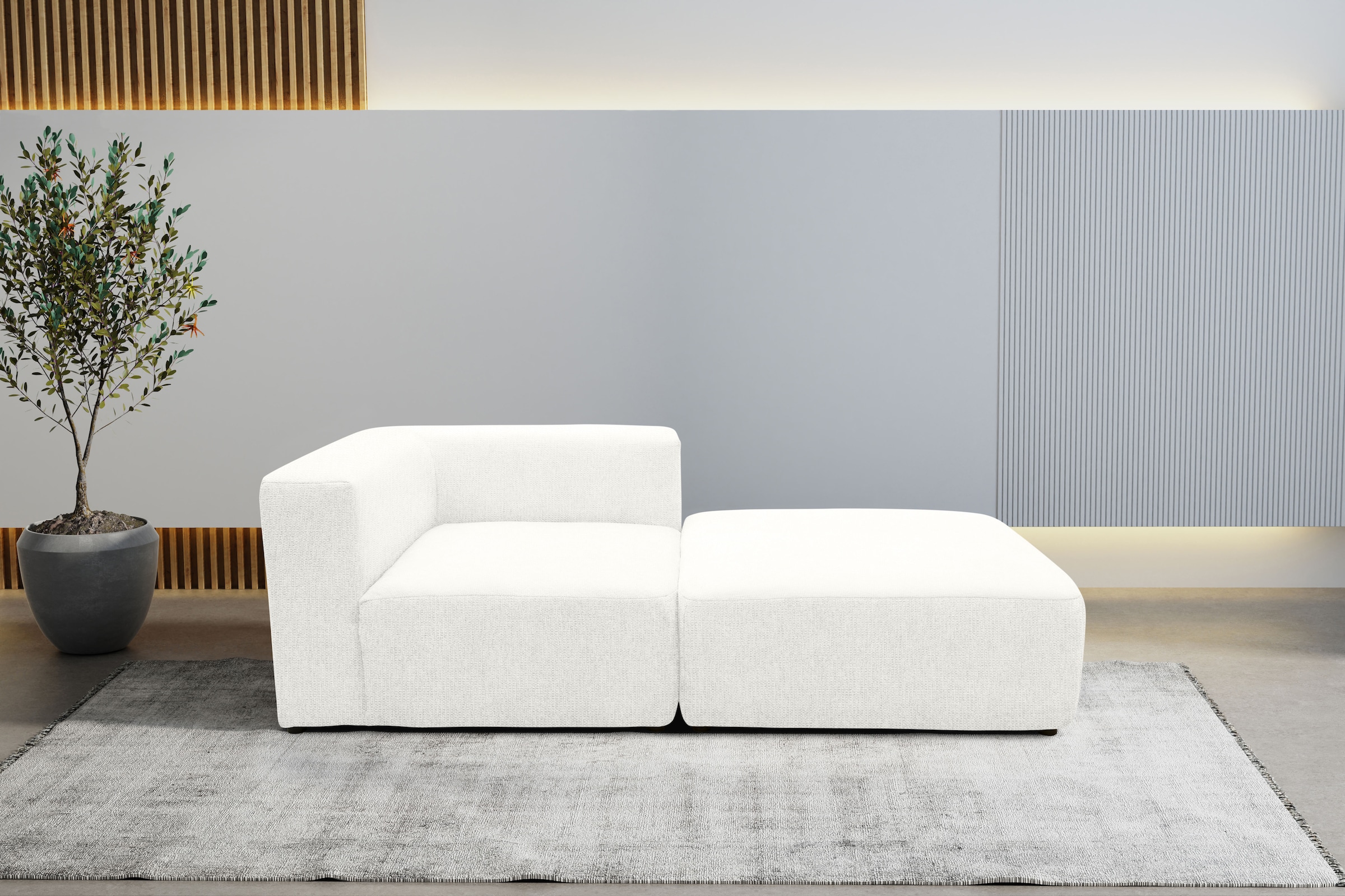 Home affaire Sofa-Eckelement »Utvik bestehend aus Eckelement und Hocker« al günstig online kaufen