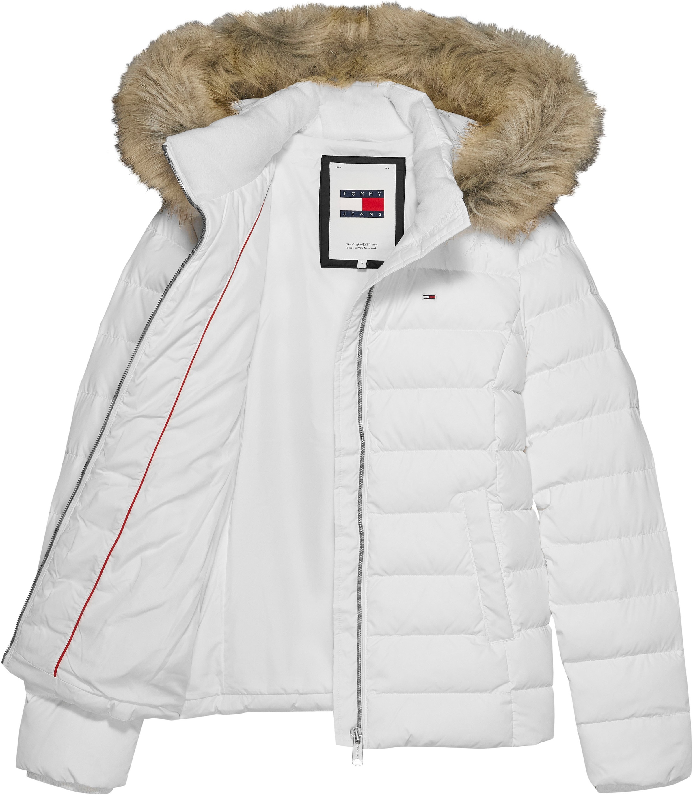Tommy Jeans Steppjacke »TJW BASIC HOODED DOWN JACKET EXT«, mit Kapuze, mit Logostickerei