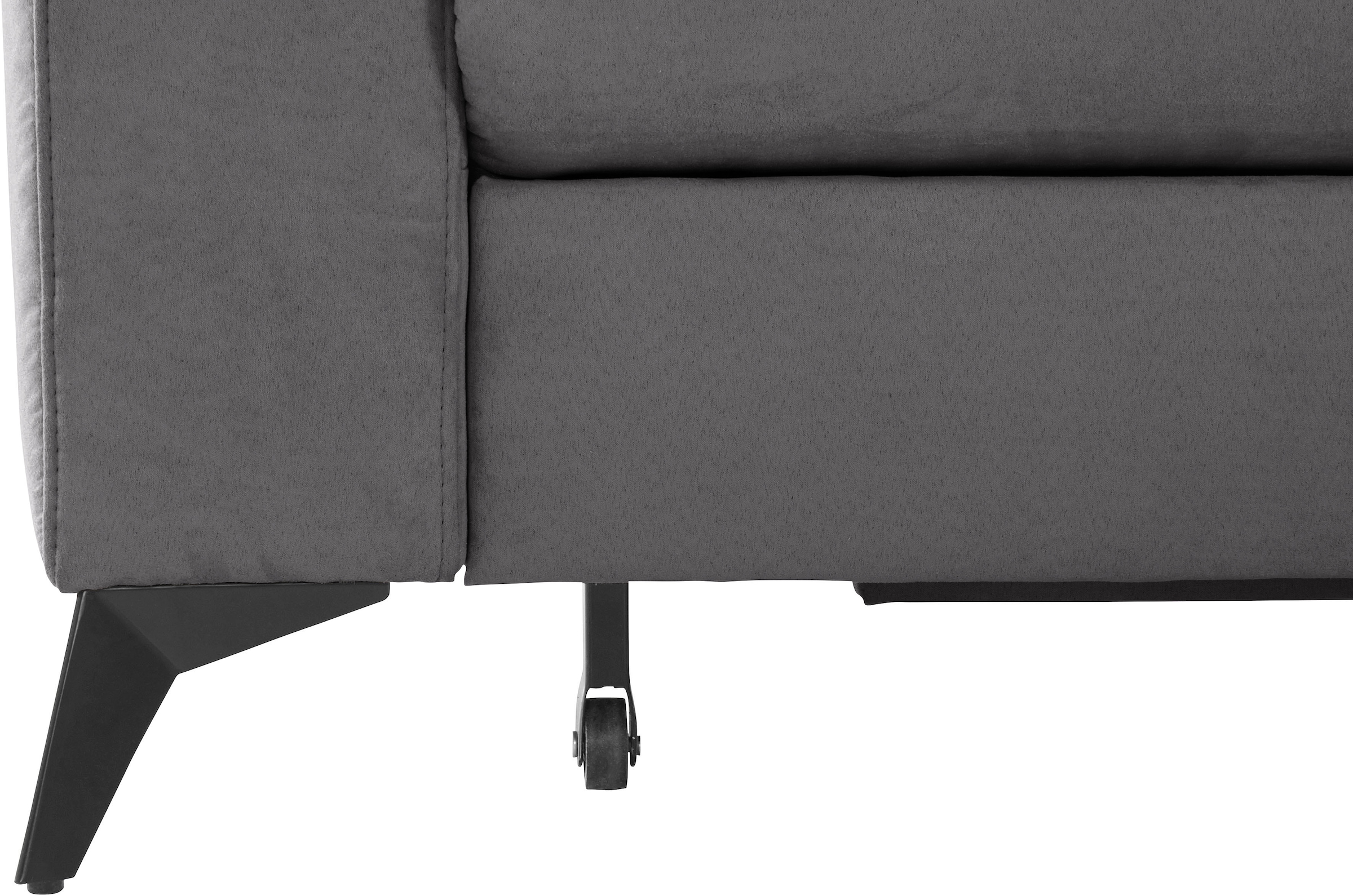 Places of Style Ecksofa »Lolland L-Form«, Wahlweise mit Bettfunktion und Stauraum, auch mit abwischbarem Bezug