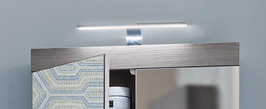 trendteam LED Spiegelleuchte, 18 flammig, Leuchtmittel LED-Board | LED fest integriert, Länge 30 cm - LED Badaufbauleuchte mit kaltem Licht - Mit Multibox
