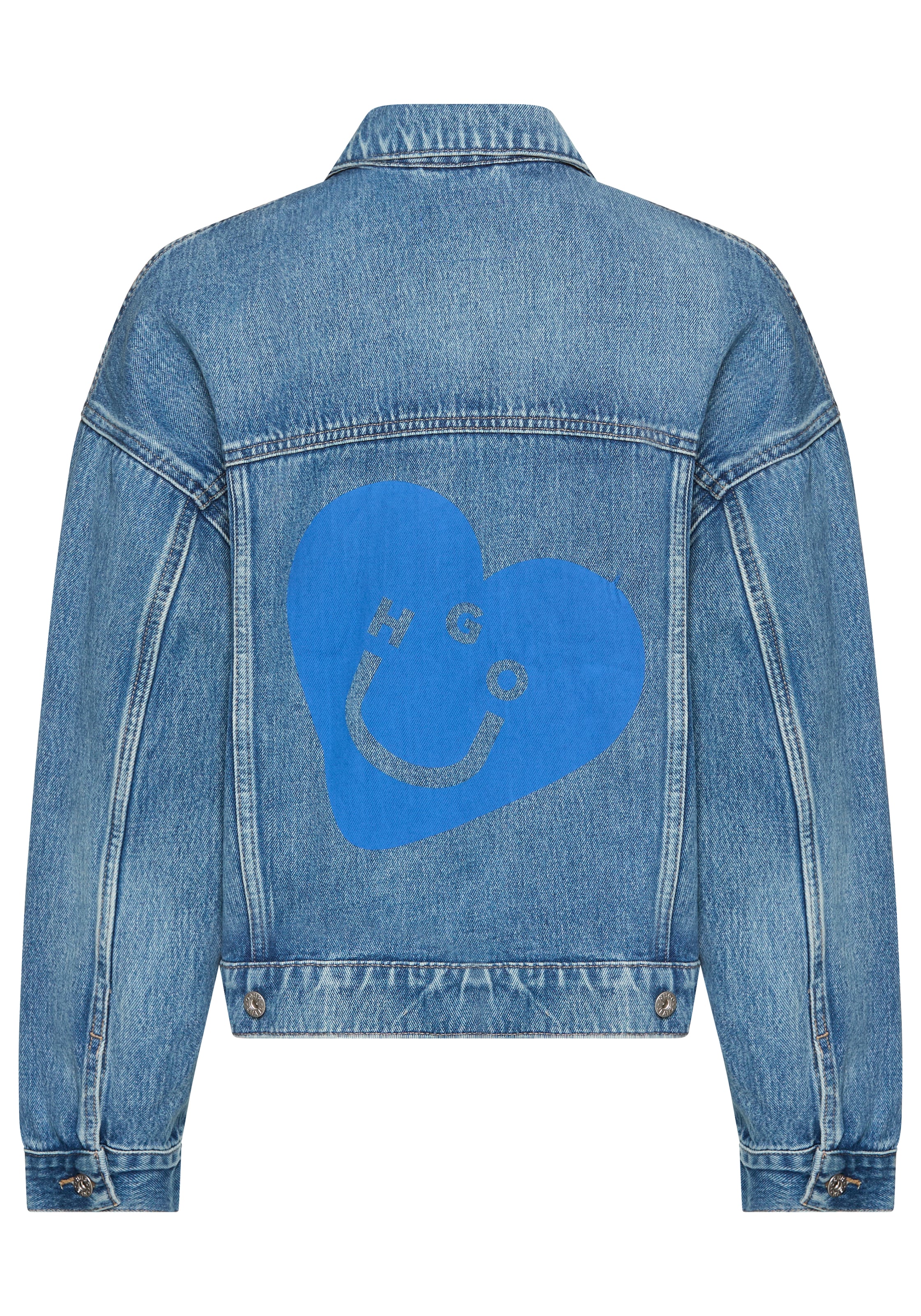 HUGO Blue Jeansjacke »Lou_B«, mit Backprint