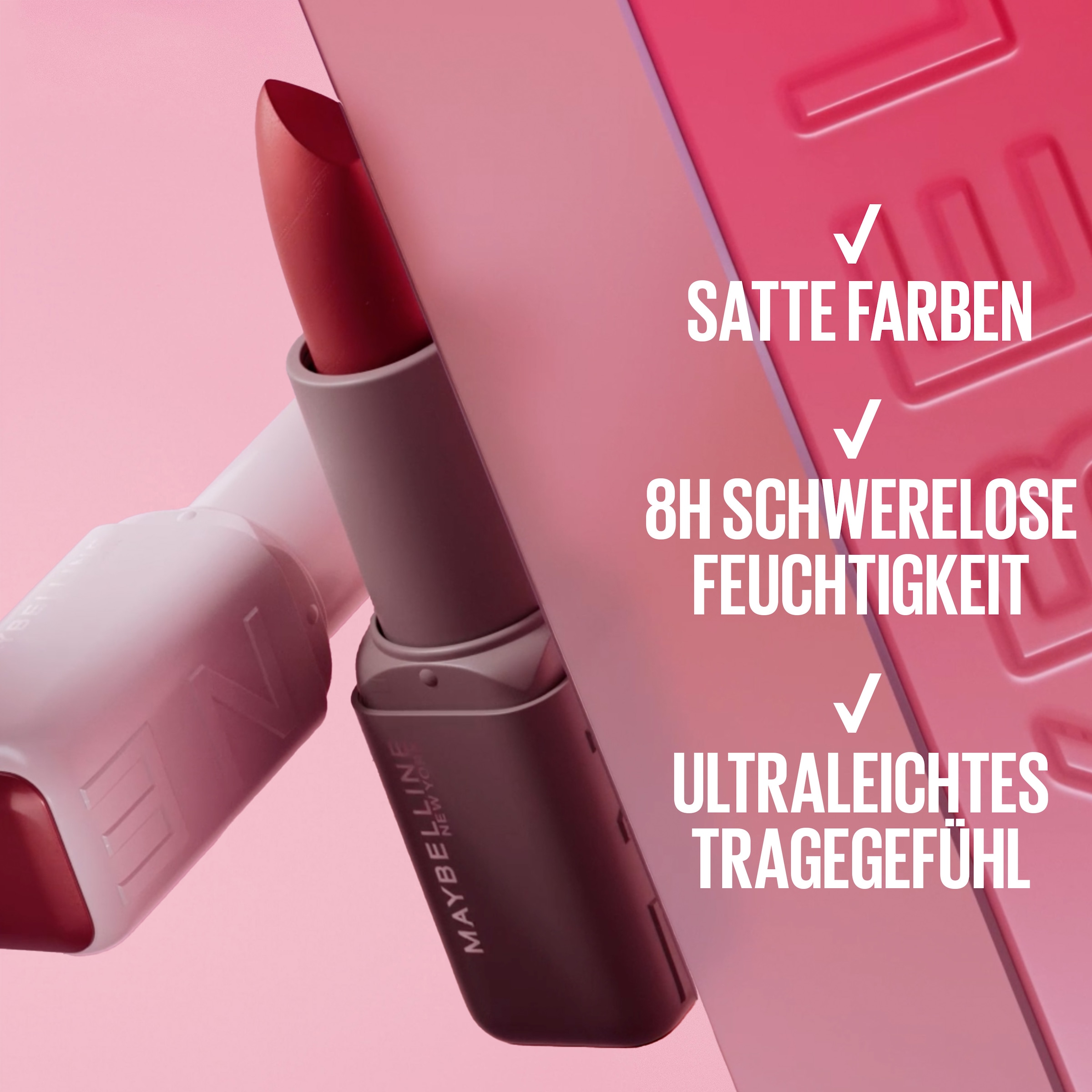 MAYBELLINE NEW YORK Lippenstift »SERUM LIPPSTICK« glattes, mattes Finish für strahlende Lippen