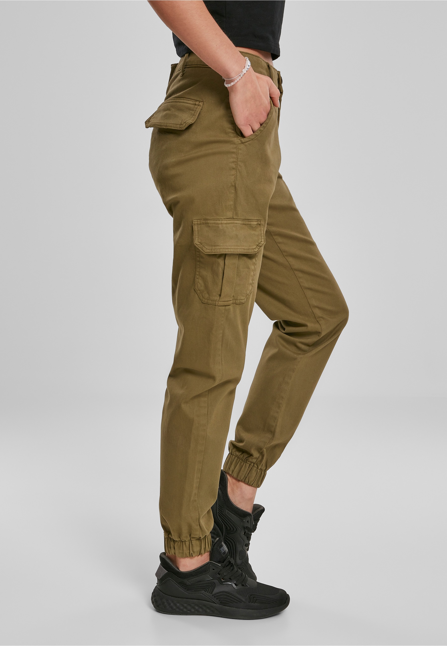 URBAN CLASSICS Cargohose »Urban Classics Damen Ladies High Waist Cargo Pants«