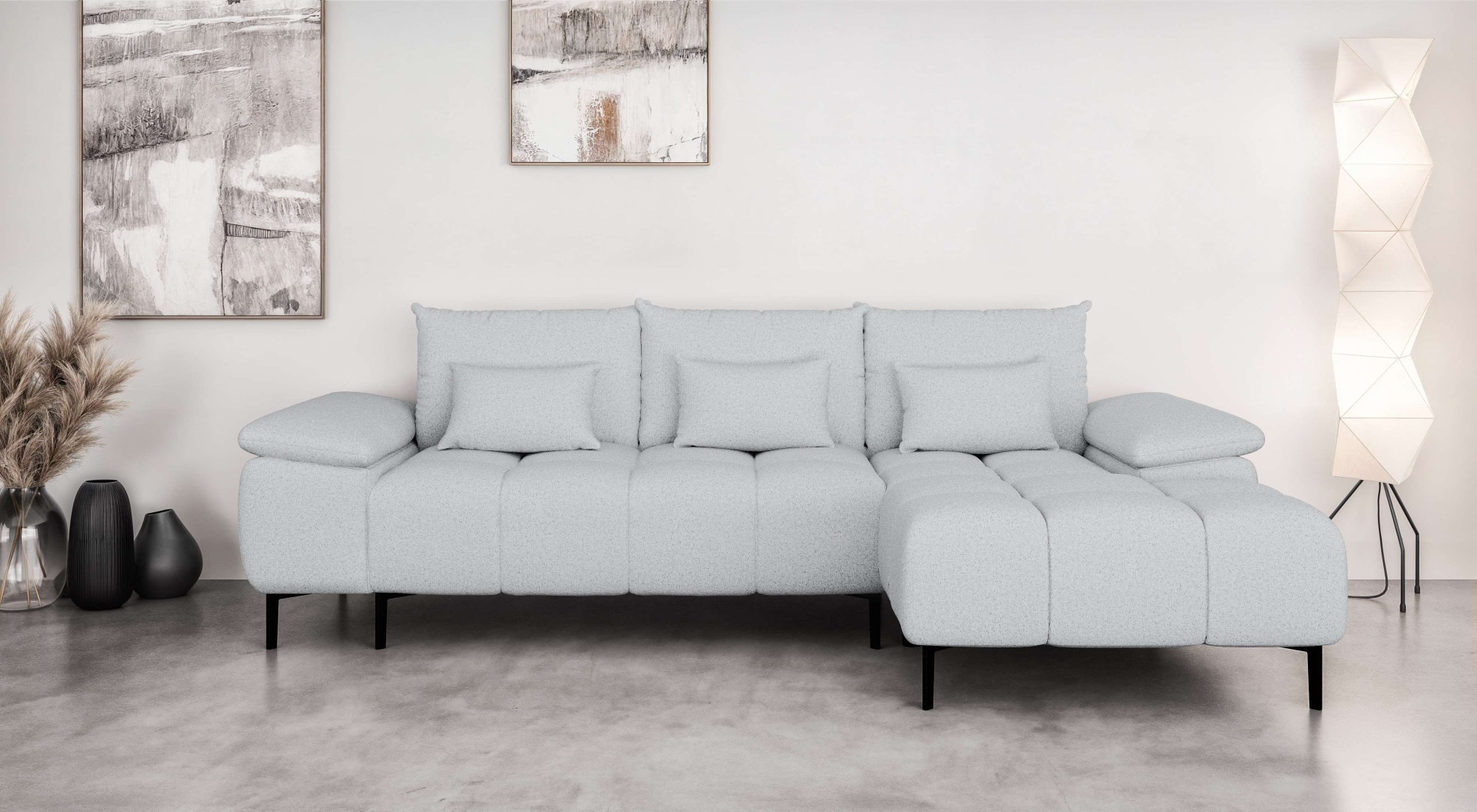 INOSIGN Ecksofa »DROMARA Schlafsofa mit Bettkasten, Maße: B/T/H 277/141/91 günstig online kaufen