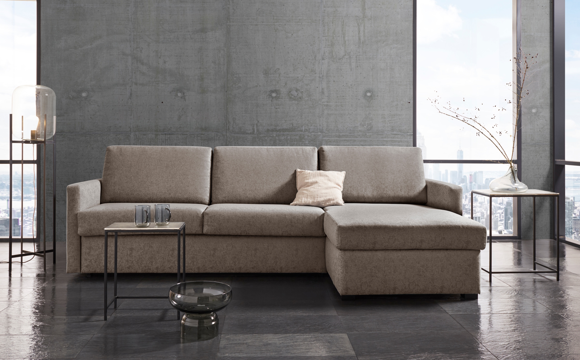 Places of Style Schlafsofa "GOLDPOINT Ecksofa 264 cm, Liegefläche (140/200c günstig online kaufen